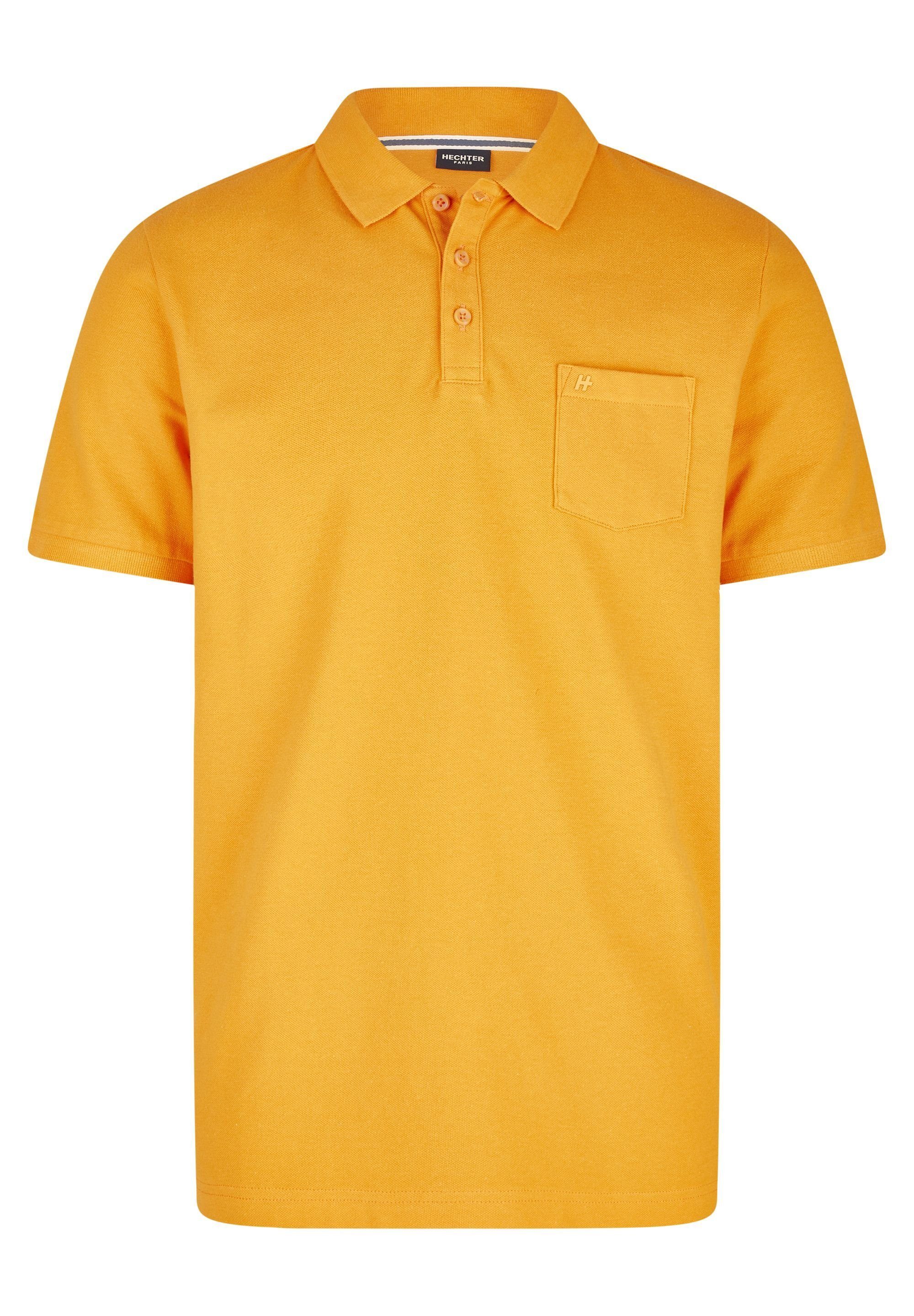 HECHTER orange Poloshirt polokrage PARIS mit
