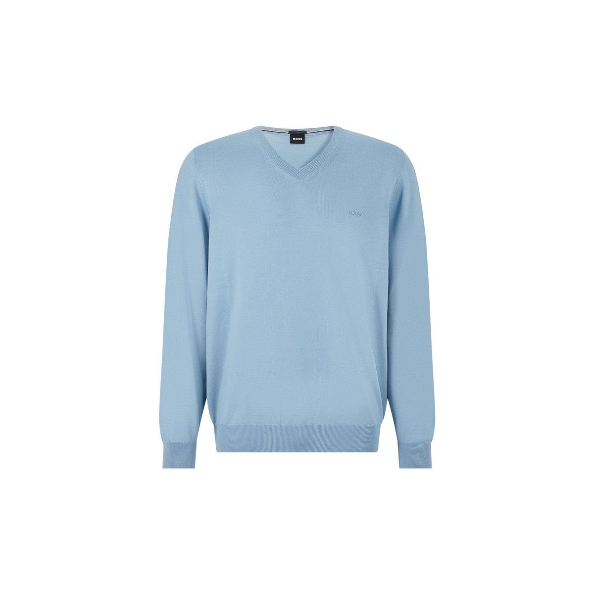 Longpullover V-Kragen Pullover für Herren in unifarben