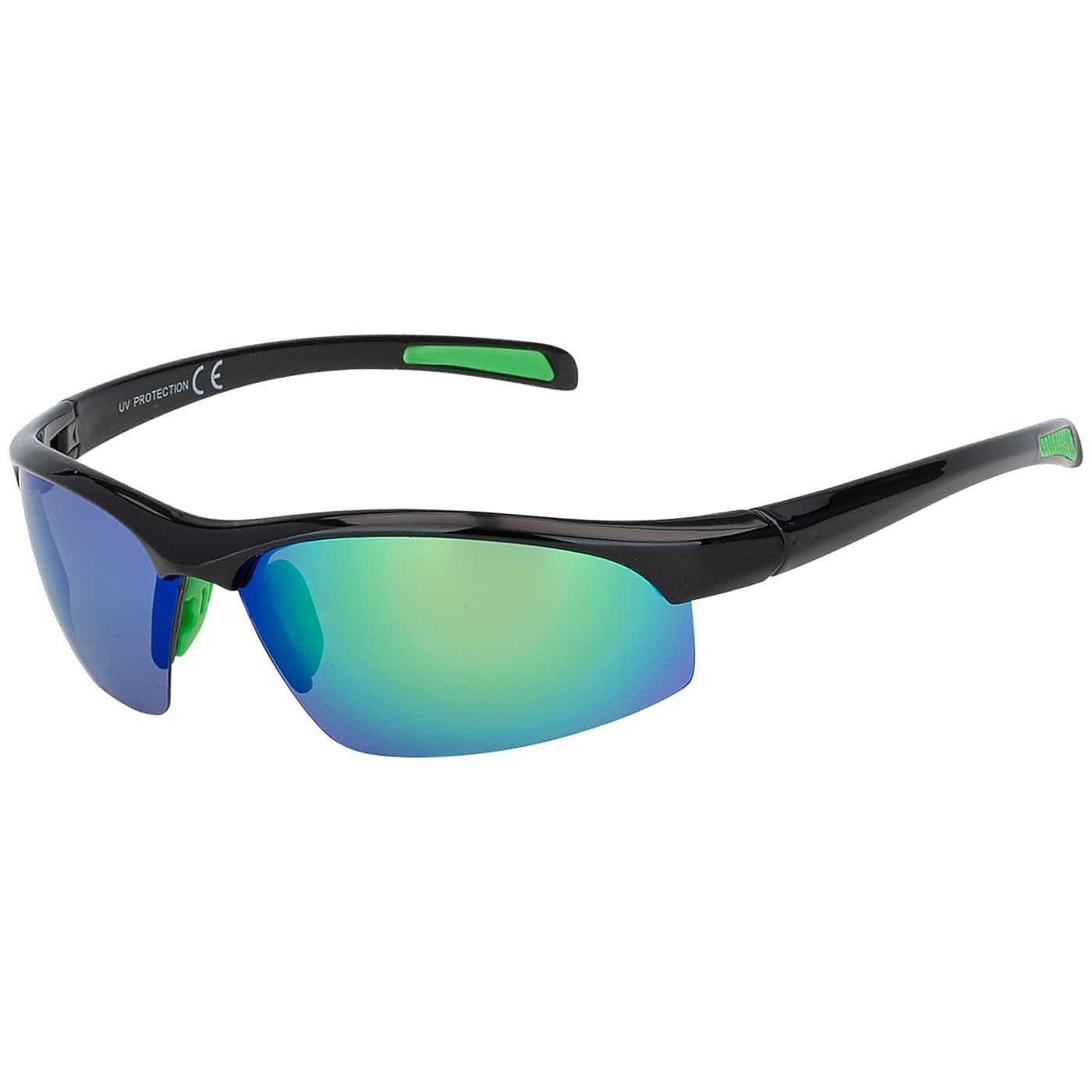 BEZLIT Eyewear Sportbrille Sportliche Designer Sonnenbrille, (1-St), mit roten grünen, blauen und schwarzen Linsen