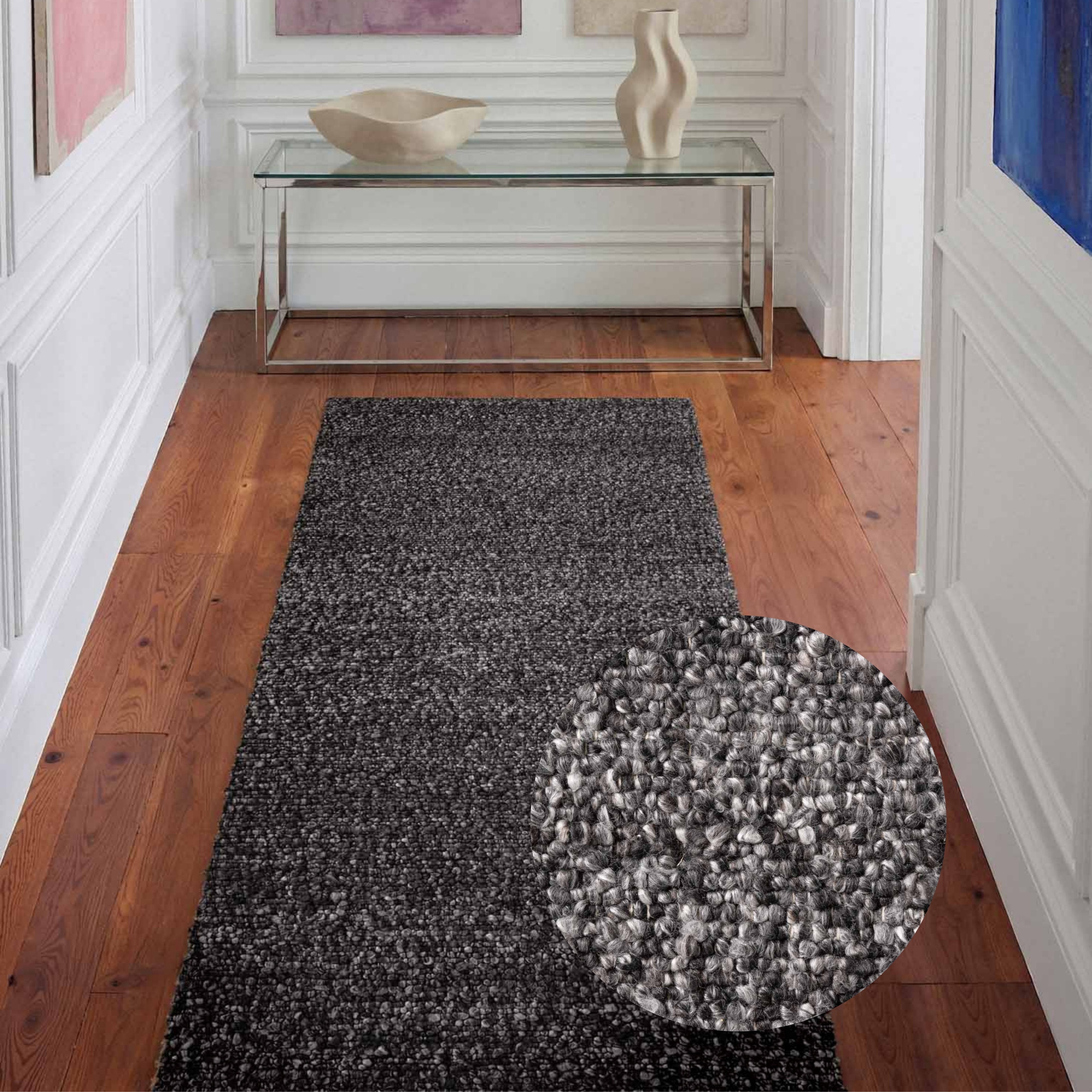 Ted Baker Teppich Soft Bouclé Portobello, auch als Läufer, rechteckig, Höhe: 10 mm, Woll-Optik, Bouclé Meliert, Wohnzimmer, Esszimmer, Schlafzimmer, Flur
