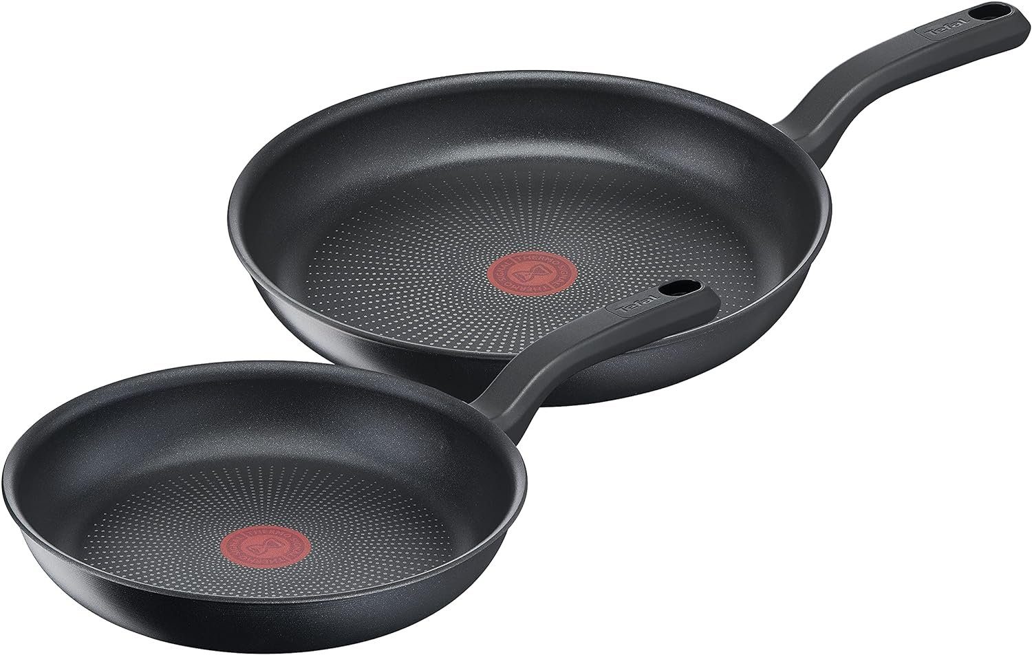 Tefal Antihaftversiegelung Pfannen-Set, Temperaturanzeiger Thermo-Signal Chef 2-teiliges