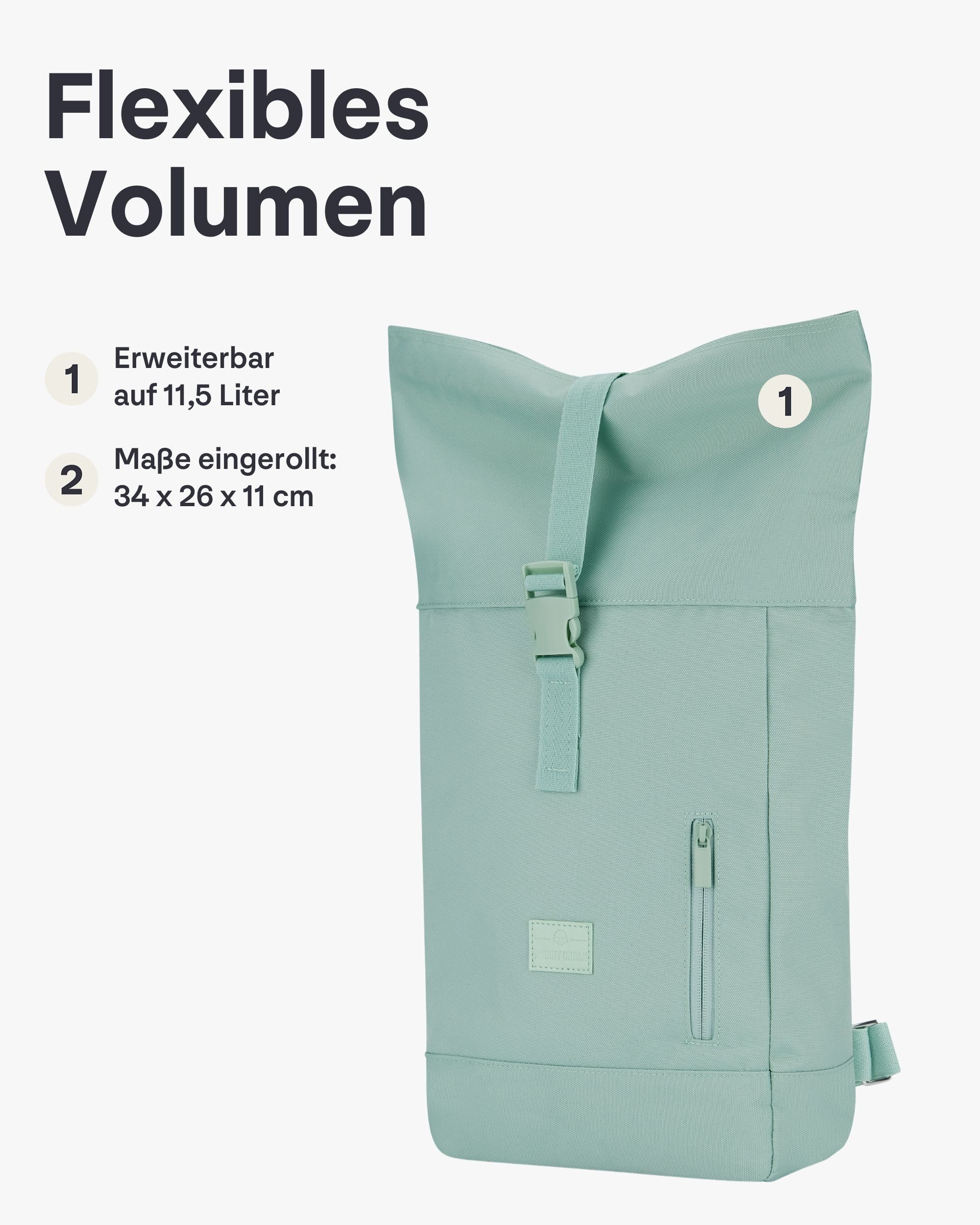 Johnny Urban Cityrucksack Robin Small, Rolltop Damen Herren (1-tlg), Wasserabweisend