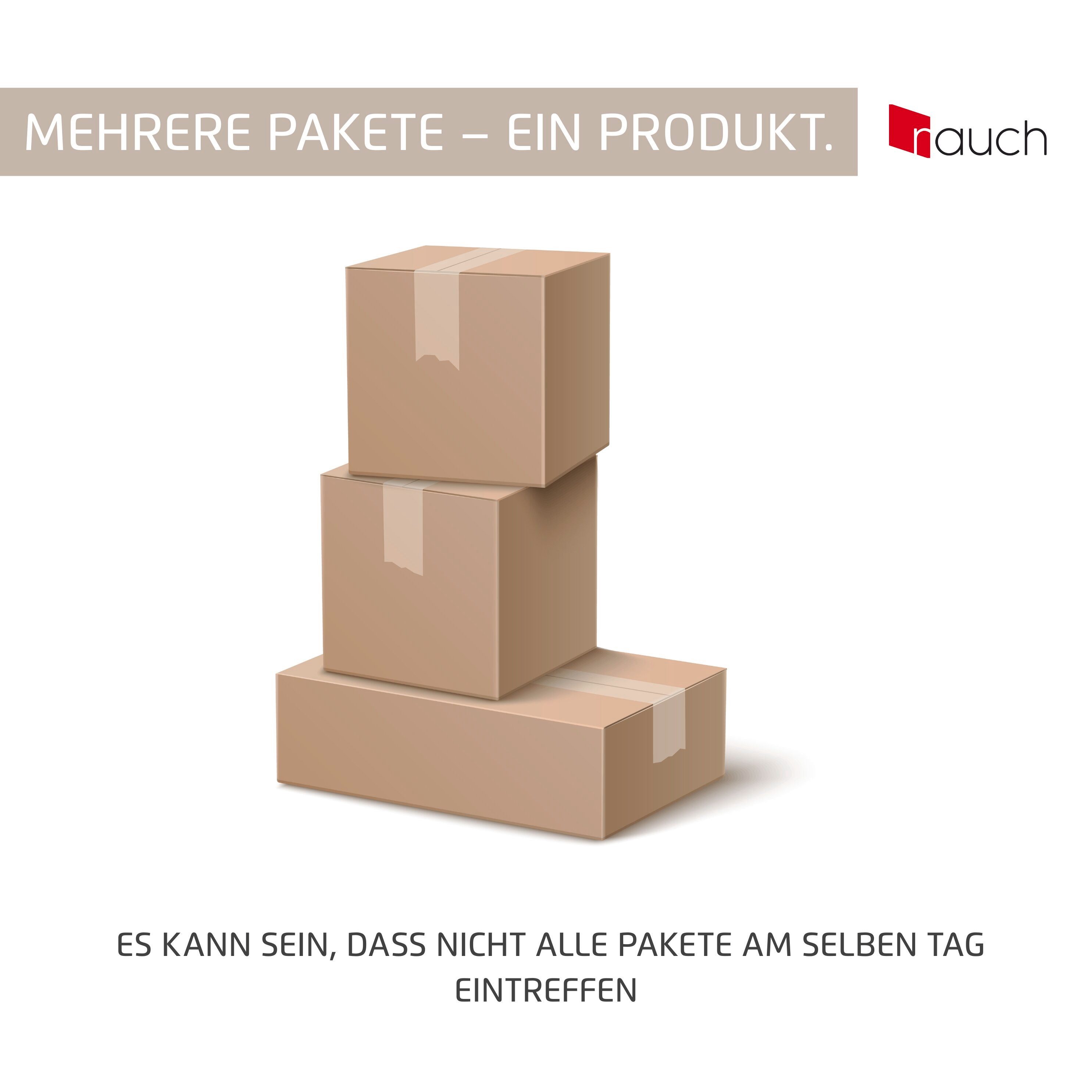 rauch Schubkastenkommode Sideboard Schubladenkommode OTELI mit Dekor- und Hochglanzfront (Breite 80 cm inkl. Soft-Close-Funktion), mit 3 geräumigen Schubladen für viel Stauraum MADE IN GERMANY