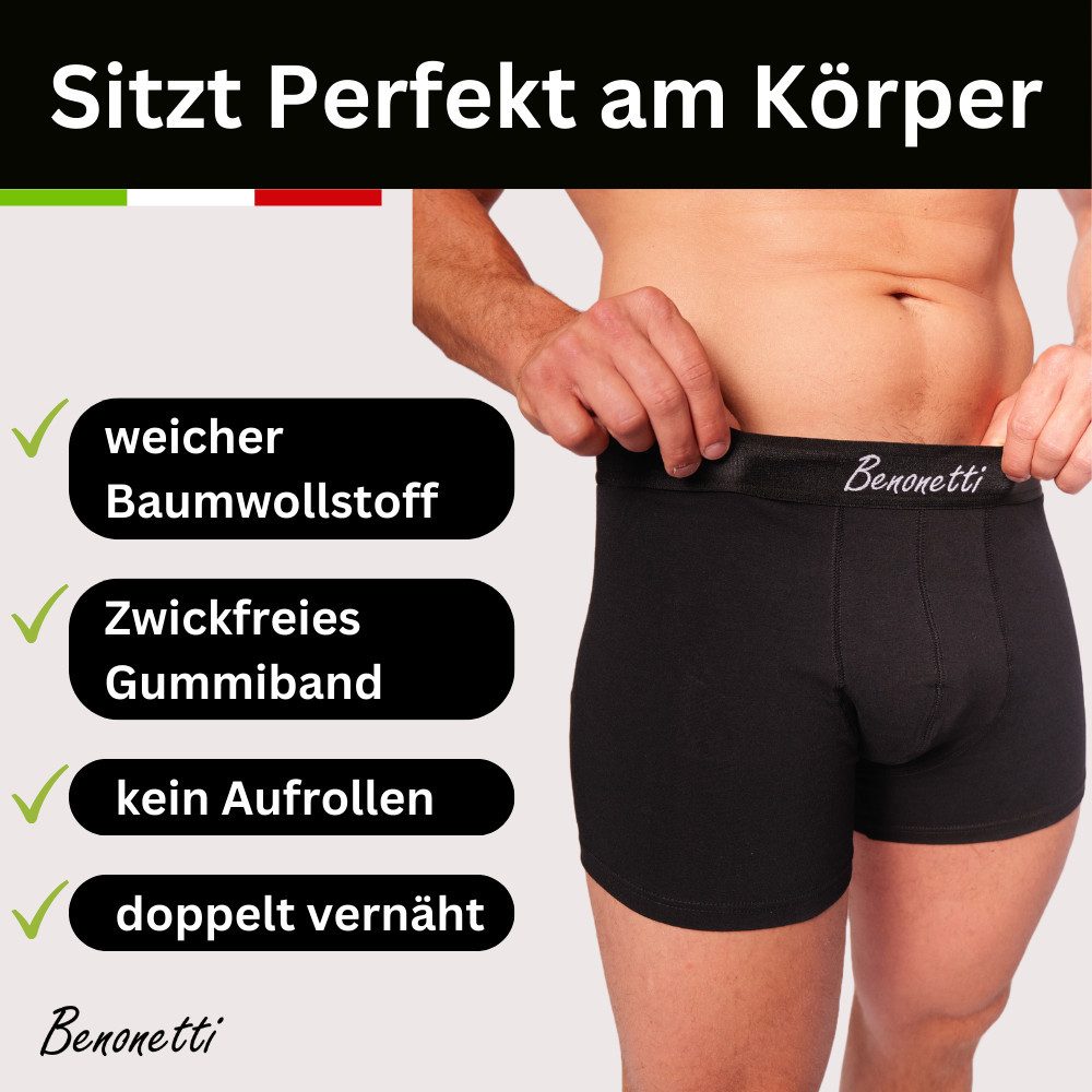 Benonetti Boxershorts weich, langlebig & atmungsaktiv, kein Aufrollen (6 Pa günstig online kaufen
