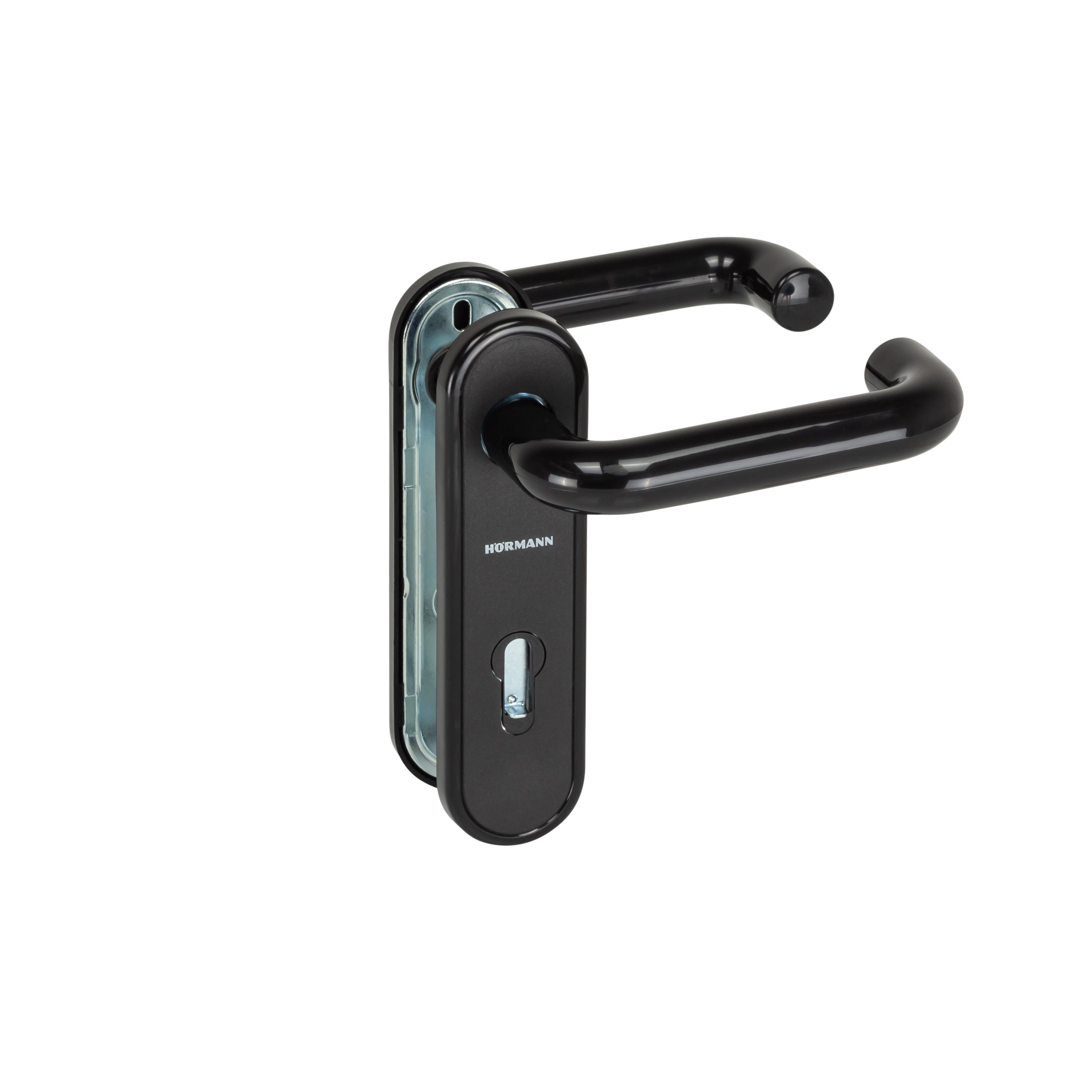 Türöffner Hörmann FS Drückergarnitur D-110 Kurzschild für BB/PZ schwarz PPN -