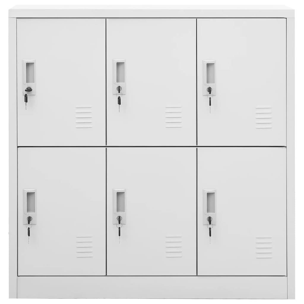 vidaXL Fächerschrank Schließfachschränke 2 Stk. Hellgrau günstig online kaufen