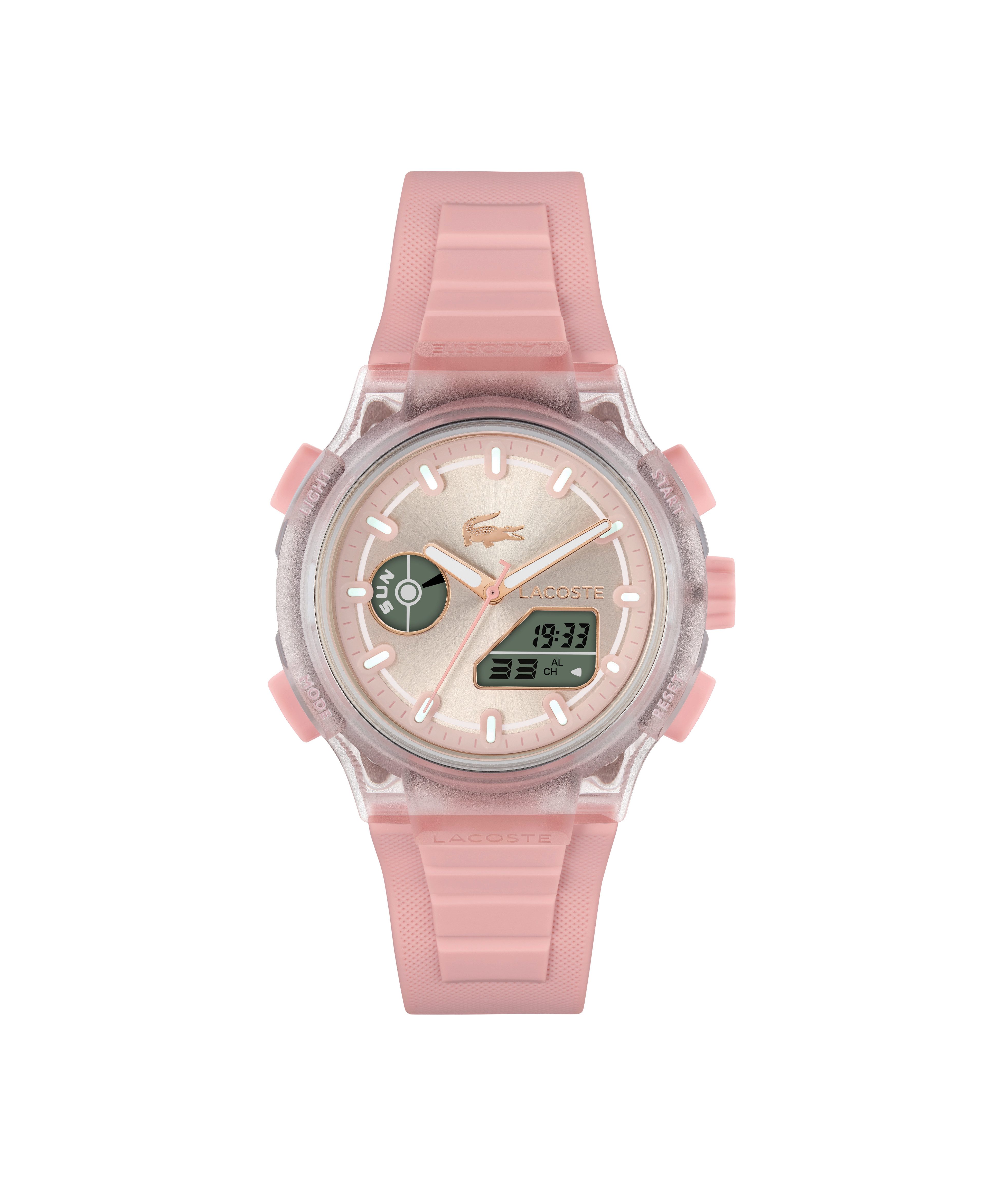 Lacoste Digitaluhr LC33 2001494, Quarzuhr, Armbanduhr, Damenuhr, Herrenuhr, Silikonarmband, analog