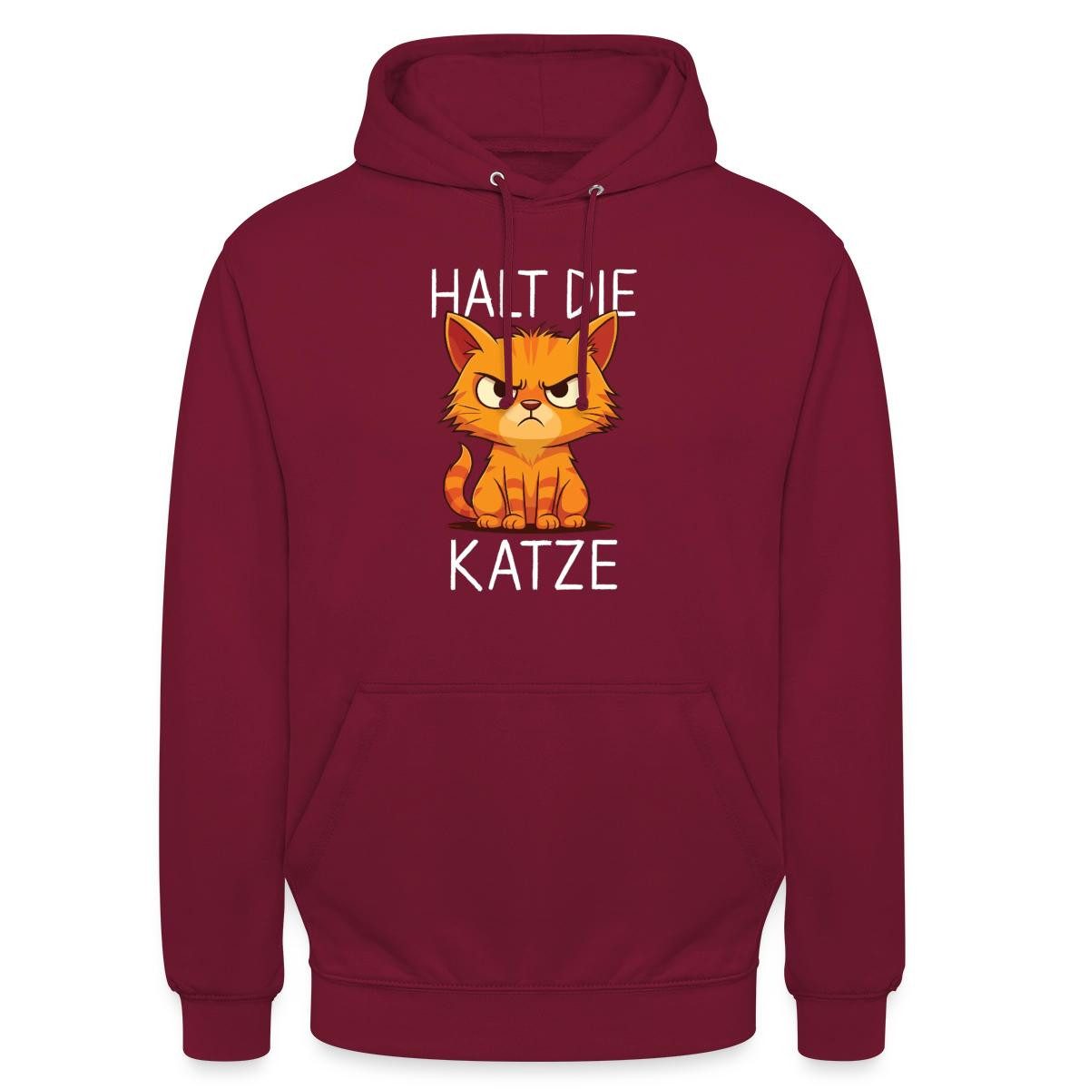 Hoodie Halt Die Katze, Wütende Katze Unisex Hoodie