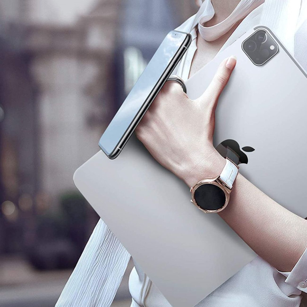 TECH PROTECT Handy-Halterung, (Einzelartikel, Einzelartikel, 3-in-1 Fingerhalter mit Magnet- und Standfunktion)