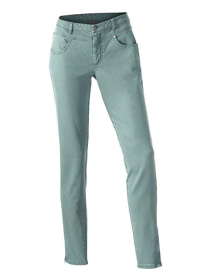 Röhrenjeans Damen YESET Hose jade 007417 Color Röhre Stretch Jeans Denim