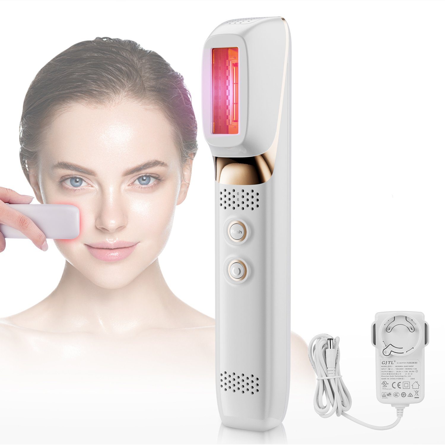 oyajia Gesichtsmassagegerät IPL Anti-Aging Gesichts Massage Gerät LED Photon Falten Entferner, Tragbares Gesichtsmassagegerät Schönheitsinstrument Hautpflegegerät