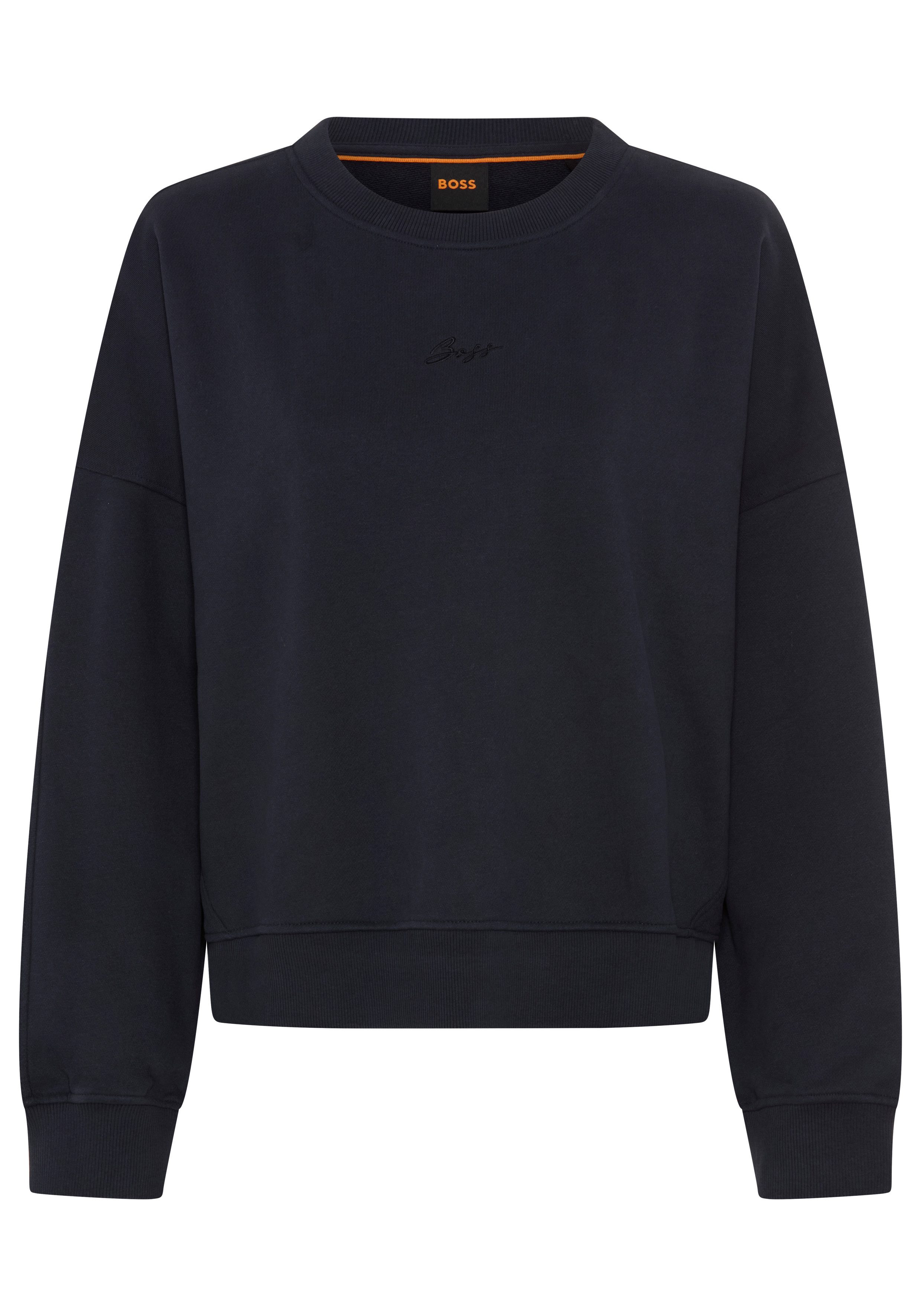 BOSS ORANGE Sweater Ever Premium Damenmode mit Logostickerei, aus Baumwolle