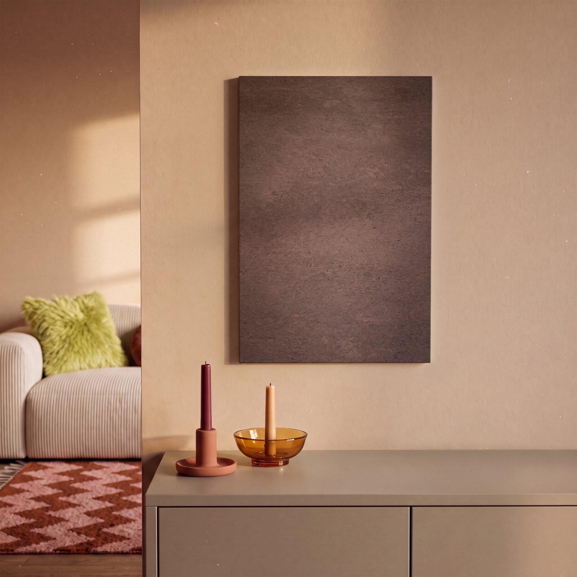 OneMillionCanvasses® Leinwandbild Textur – Beton – Abstrakt – Dunkel – Braun, Fotodruck (1 St), Leinwand Canvas Wandbild, Wanddekoration 20x30 cm – Bild 2 von 5