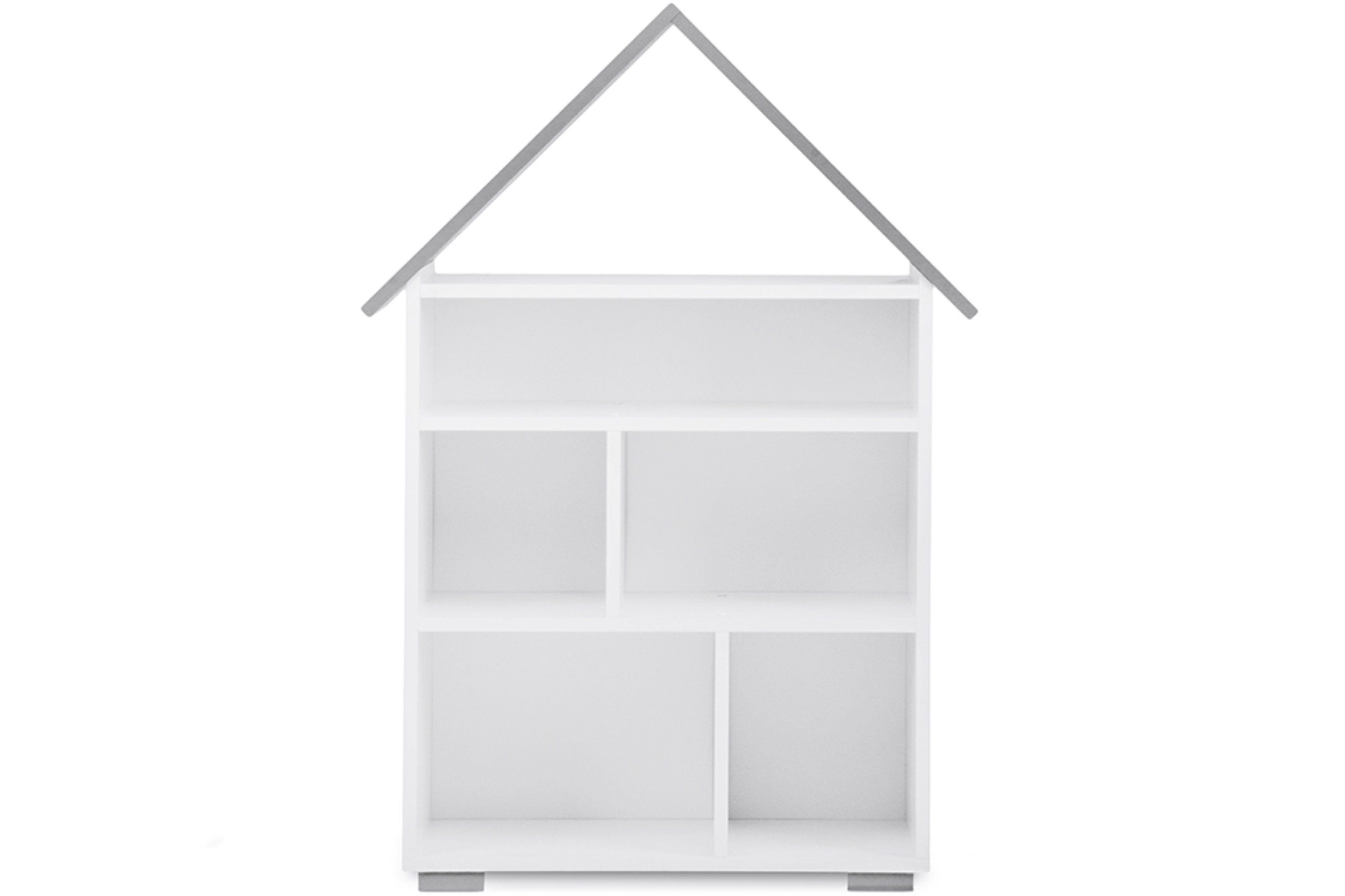 KONSIMO® Standregal PABIS Kinderregal Bücherregal Hausform, geräumig, in Pastellfarben, ABS-Kanten