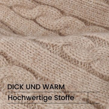 Daisred Mütze & Schal Winter Mütze Touchscreen Handschuhe und Lang Schal Set
