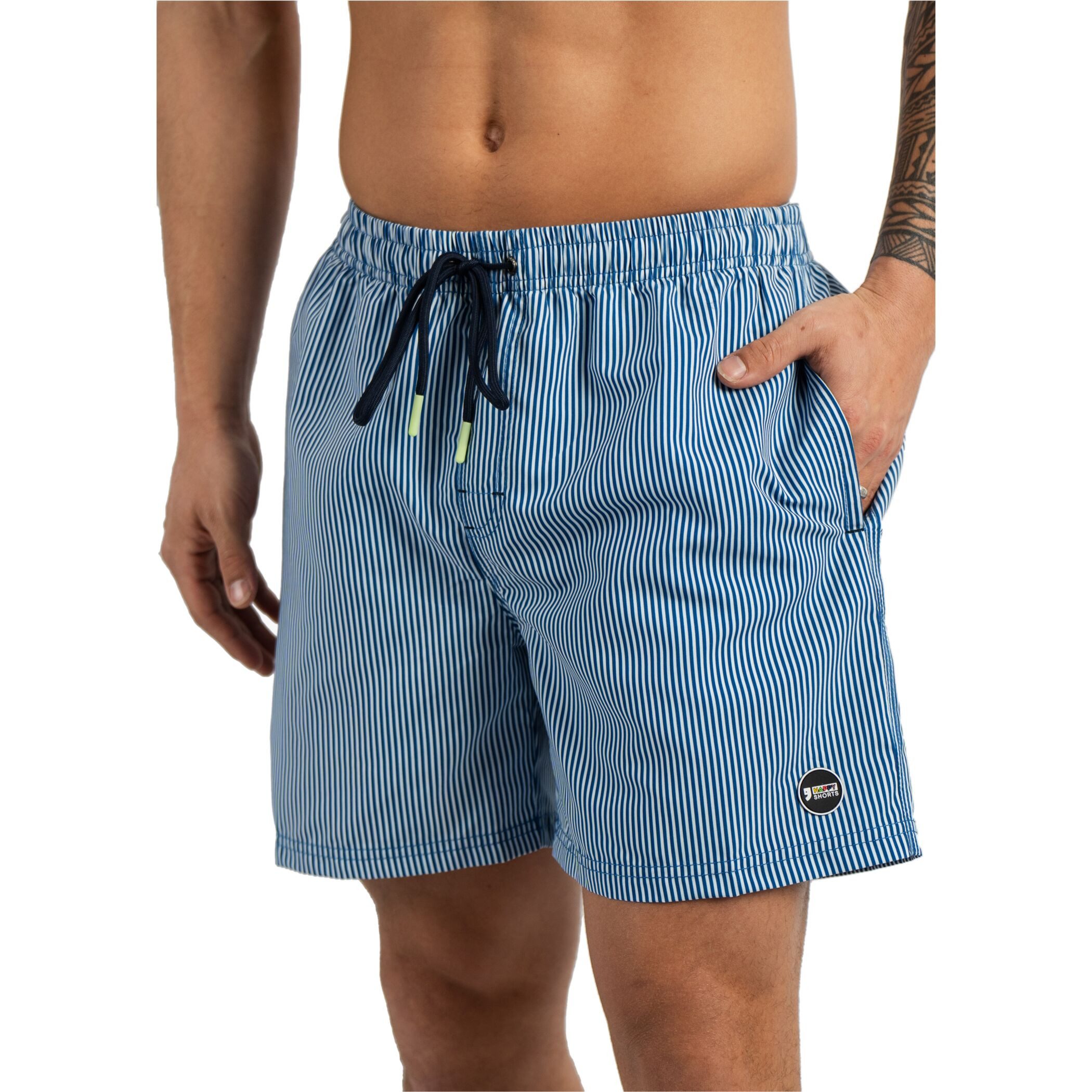 HAPPY SHORTS Badehose HAPPY SHORTS Herren Badeshorts Strandshort Streifen S - XXL