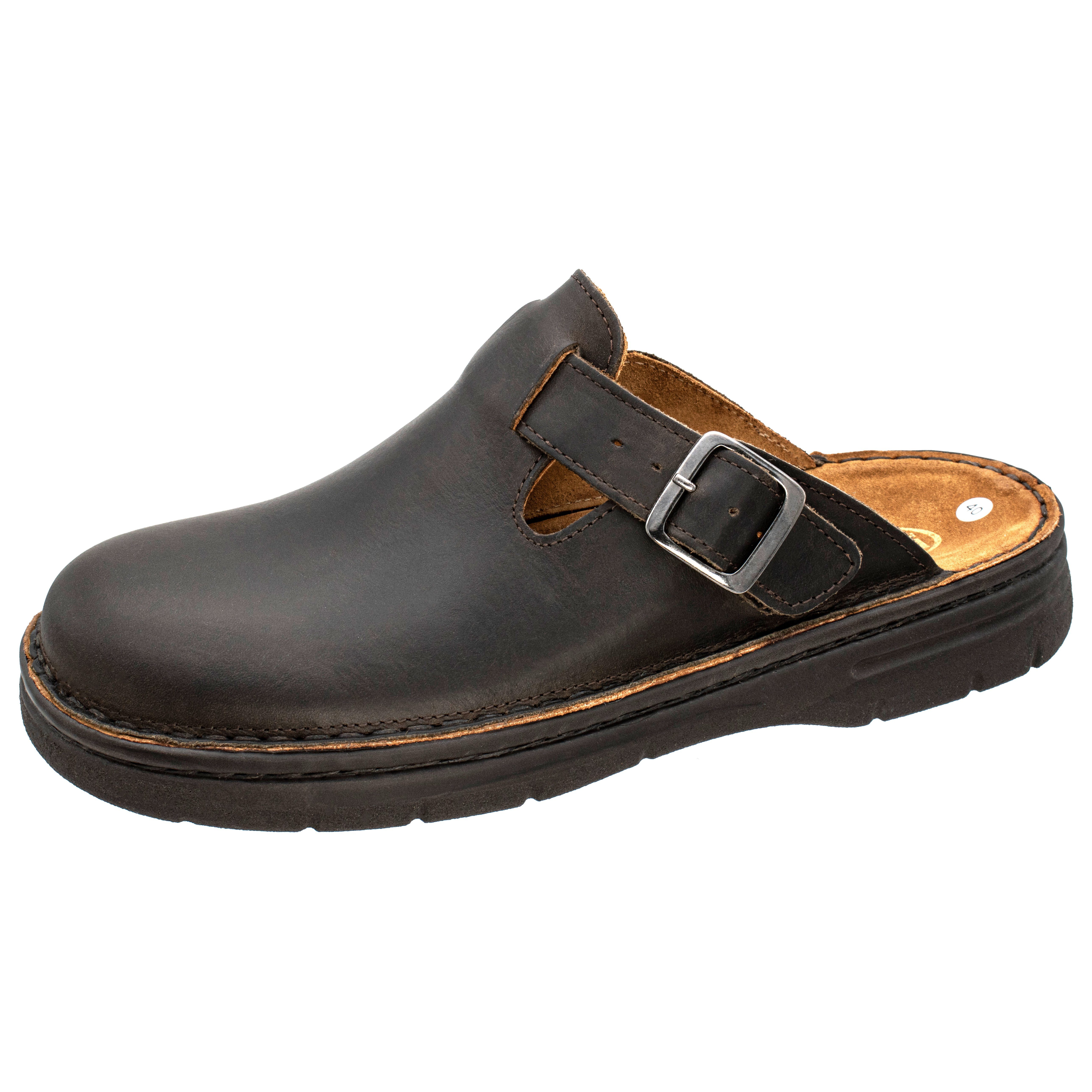 Fischer-Markenschuh Claudio Pantolette gefettetes Nappaleder, gepolstertes günstig online kaufen