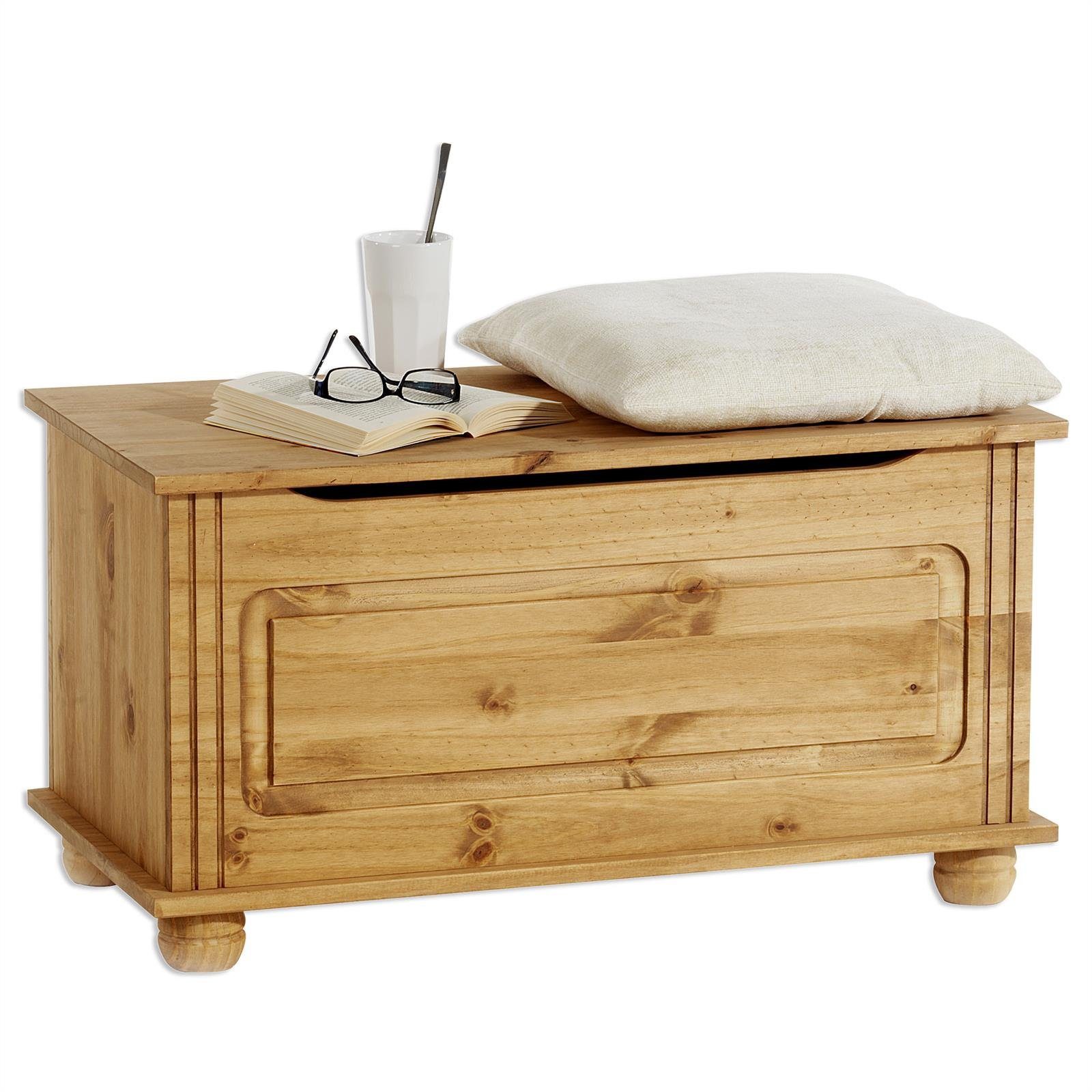 IDIMEX Sitztruhe BRISTOL, Truhenbank im Landhausstil aus Massivholz Gebeizt günstig online kaufen