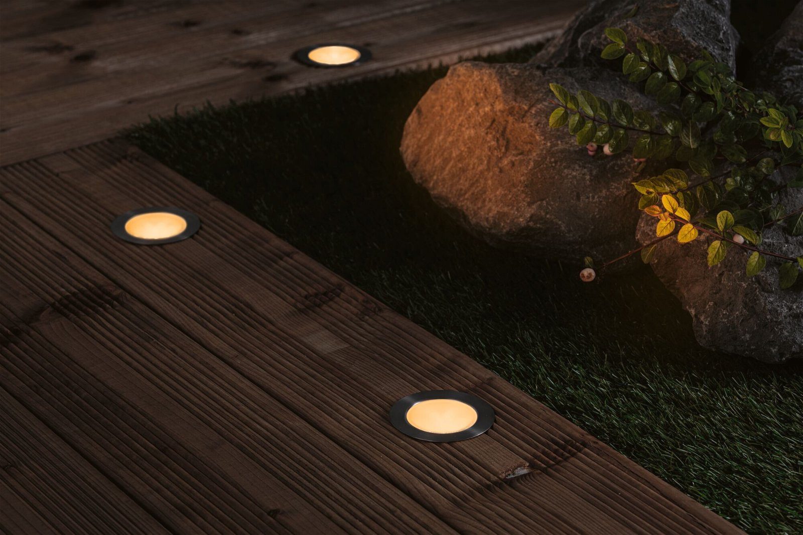 Paulmann LED Einbauleuchte Plug & Shine Floor Einzelleuchte IP67 2200K 2W Silber, LED fest integriert, Bodeneinbauleuchte, Insektenfreundlich