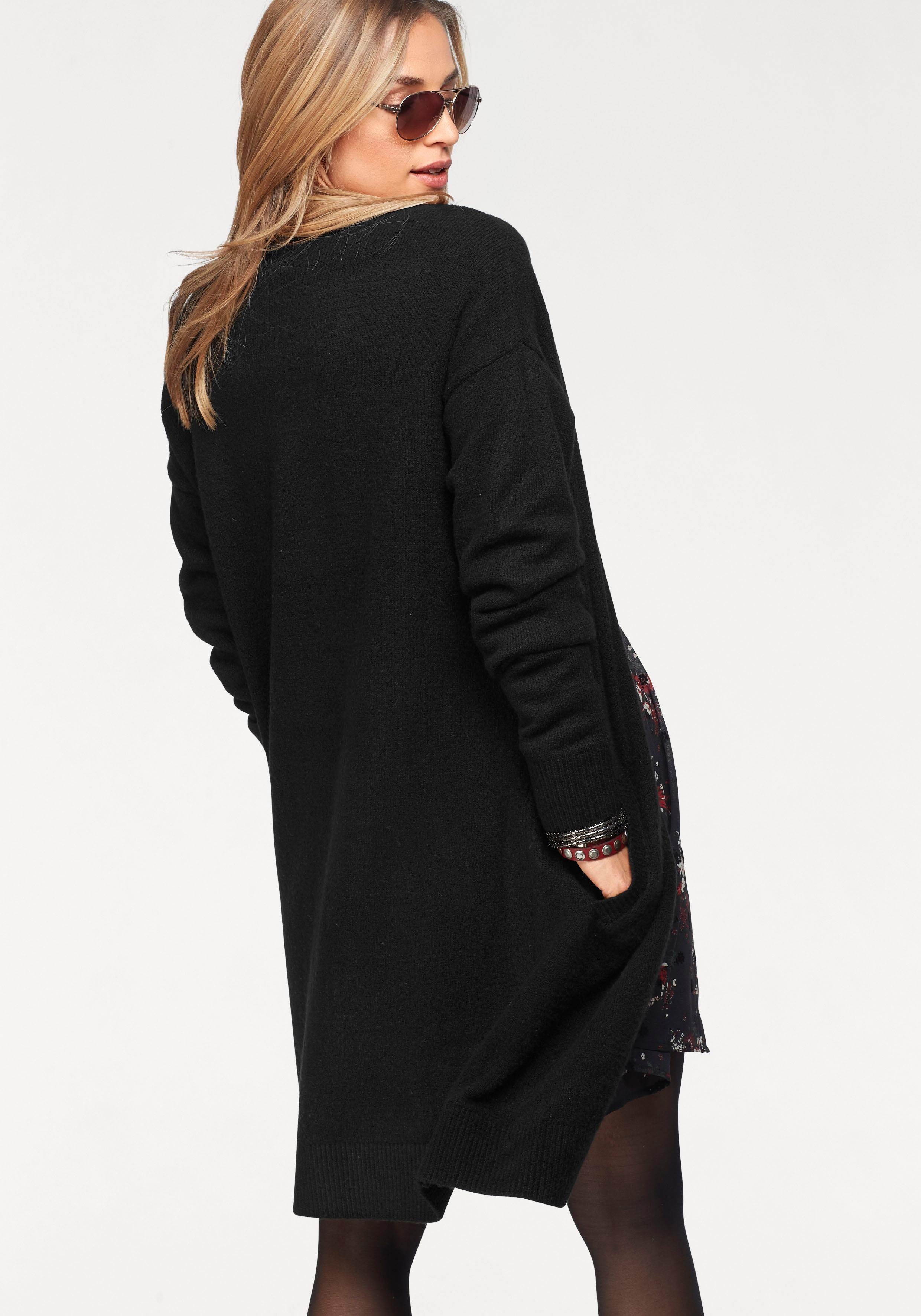 Aniston schwarz im CASUAL Strickjacke Oversize Look