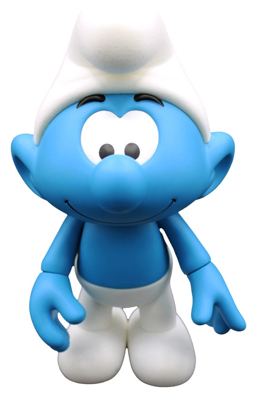 heo Merchandise-Figur Die Schlümpfe Vinyl Figur Schlumpf Weiß und Blau - Flocked 19 cm