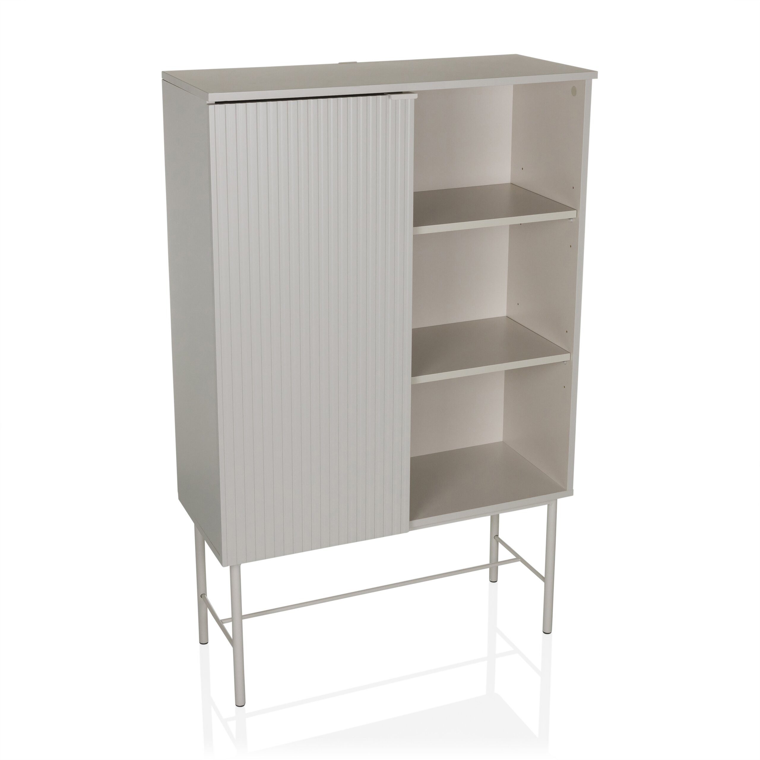 hjh LIVING Regal SIO Kommode H/B/T: 130.0 x 82.0 x 35.0 cm, Highboard Kommode mit Soft-Close Tür, offene Fächer, Modernes Design