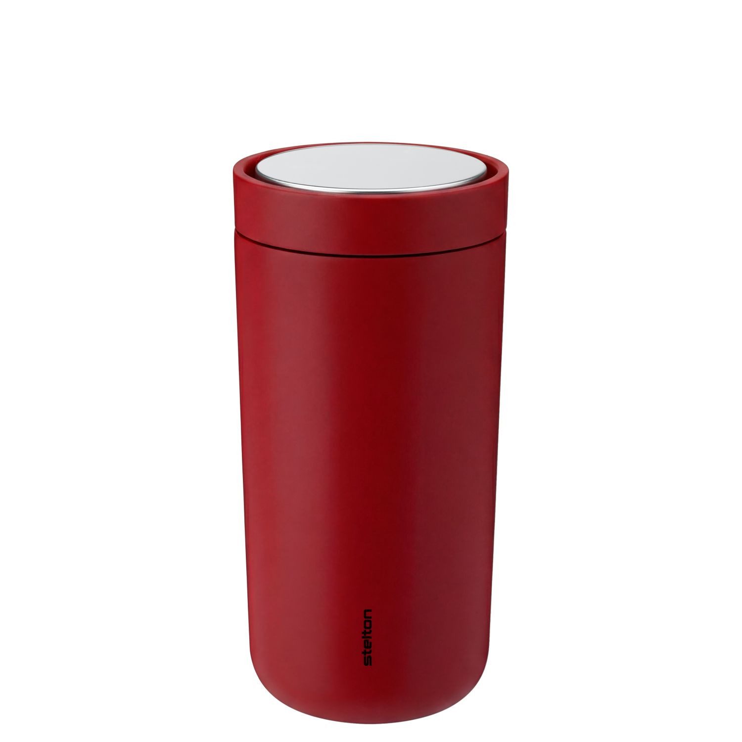 Stelton Thermobecher To Go Click Soft Cherry Red 400 ml, Edelstahl, Kunststoff