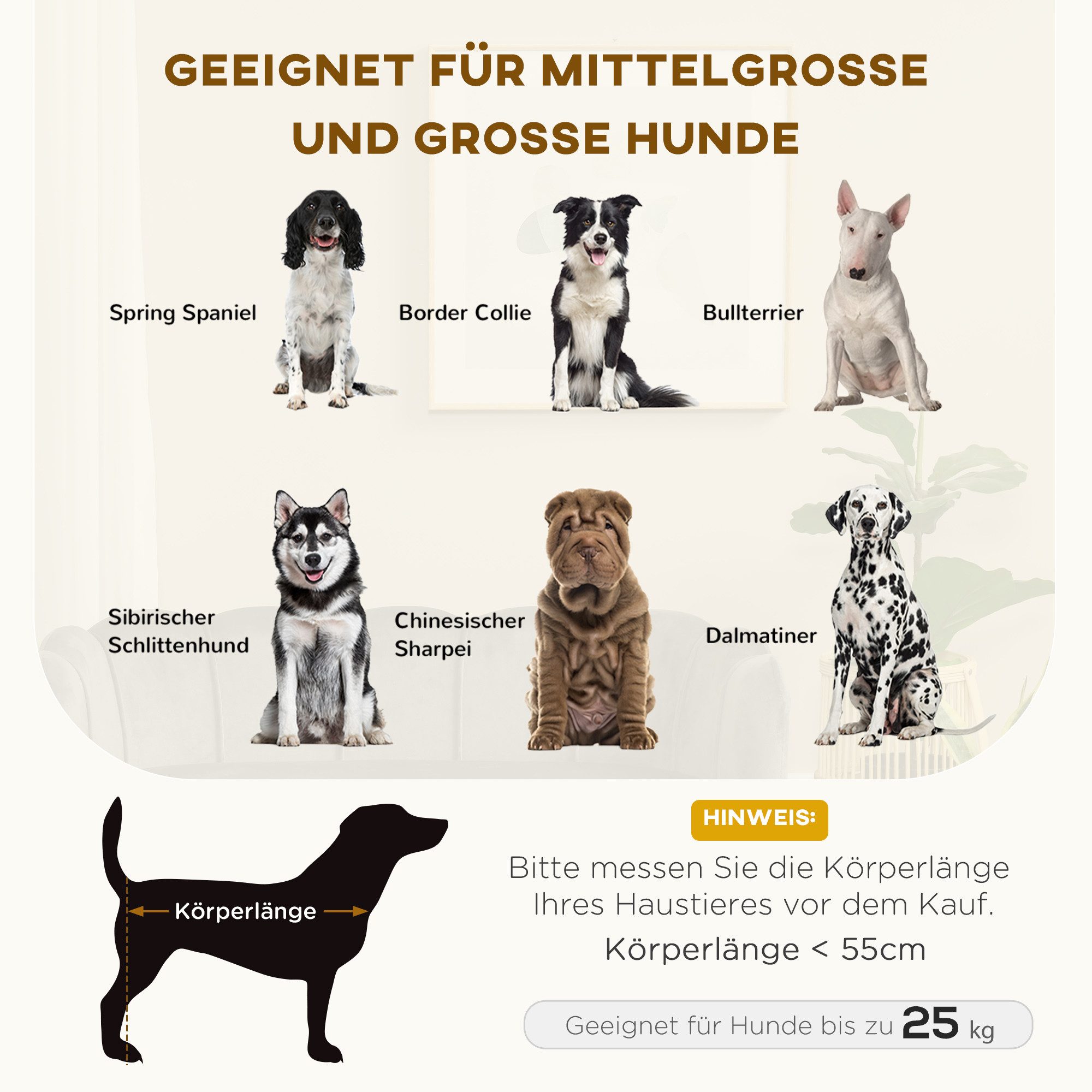 PawHut Tierbett Hundesofa Hundecouch mit Waschbarer Bezug, Katzensofa, Polyester, Dunkelgrau 98,5 x 60,5 x 35,5 cm – Bild 4 von 5