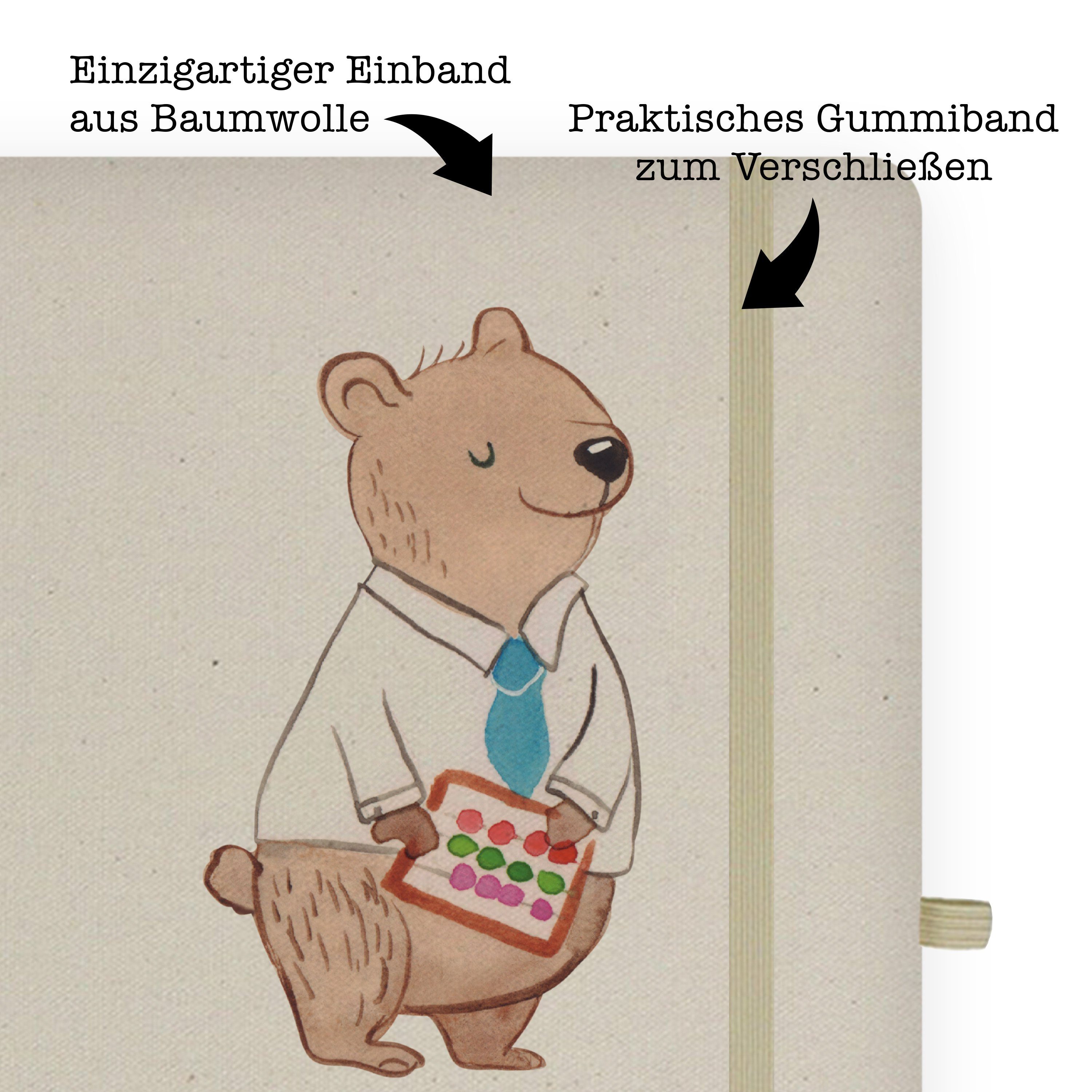Mr. Herz Mr. & Mrs. Panda Transparent Mrs. Eintragebuc Schenken, Notizbuch mit - - Panda Bankfachmann Geschenk, &