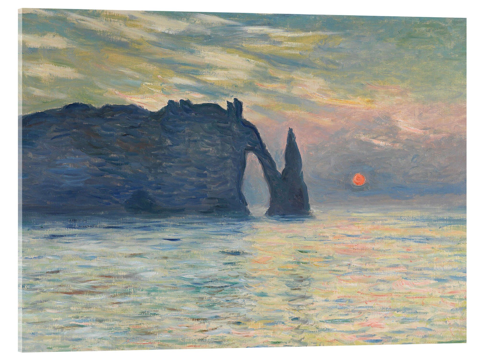 Posterlounge Wandbild Klippe im Morgengrauen, 1883, Claude Monet, erhältlich als Poster, Leinwandbild, Wandsticker oder Acrylglasbild