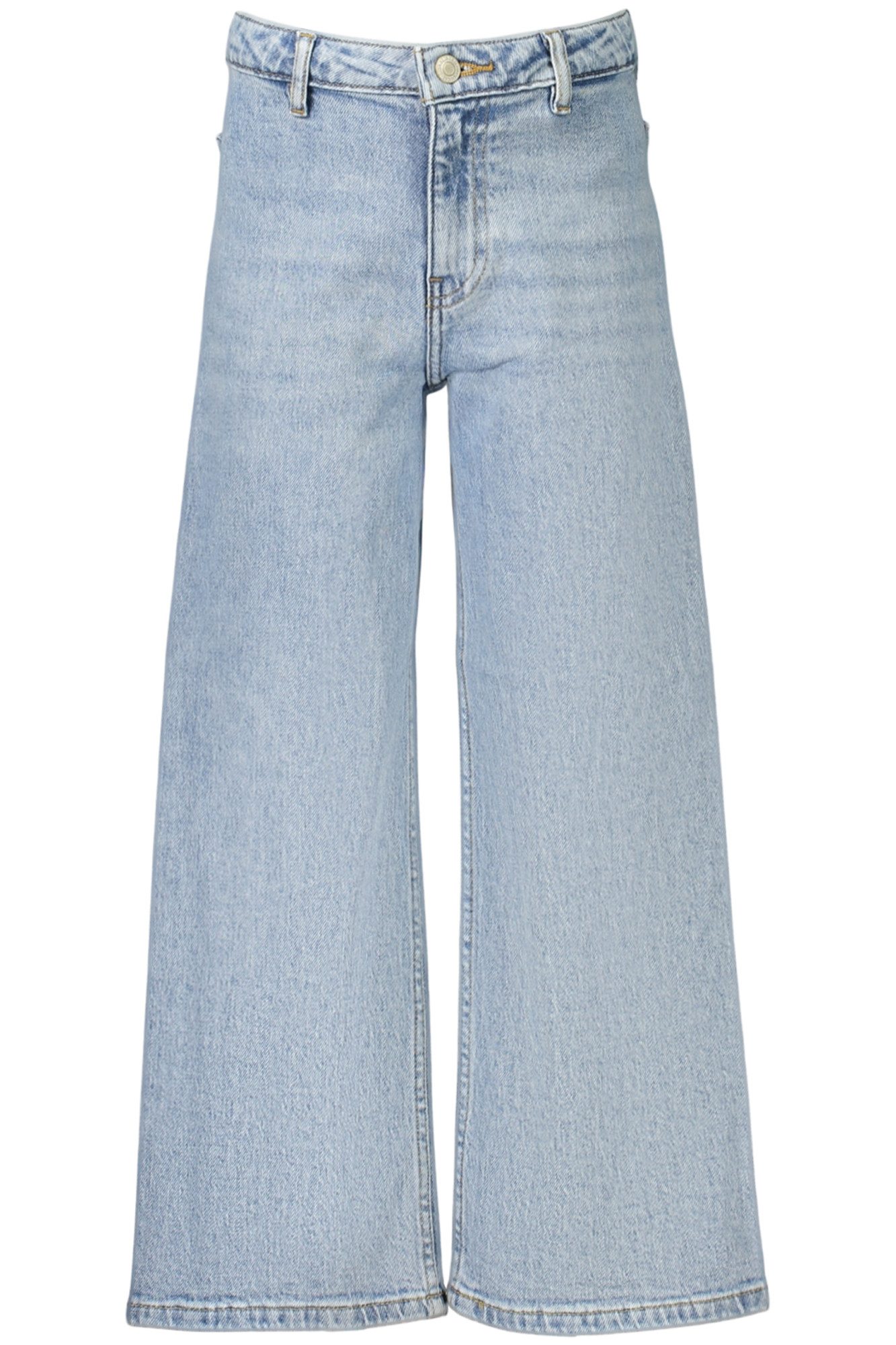 GUESS JEANS 5-Pocket-Jeans Weite Mädchenjeans Hellblau mit Verstellbarem Bund und Logo