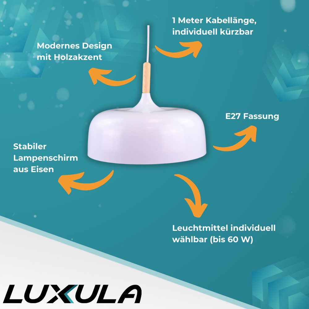 LUXULA LED Pendelleuchte LUXULA LED Pendelleuchte 60 W Schwarz