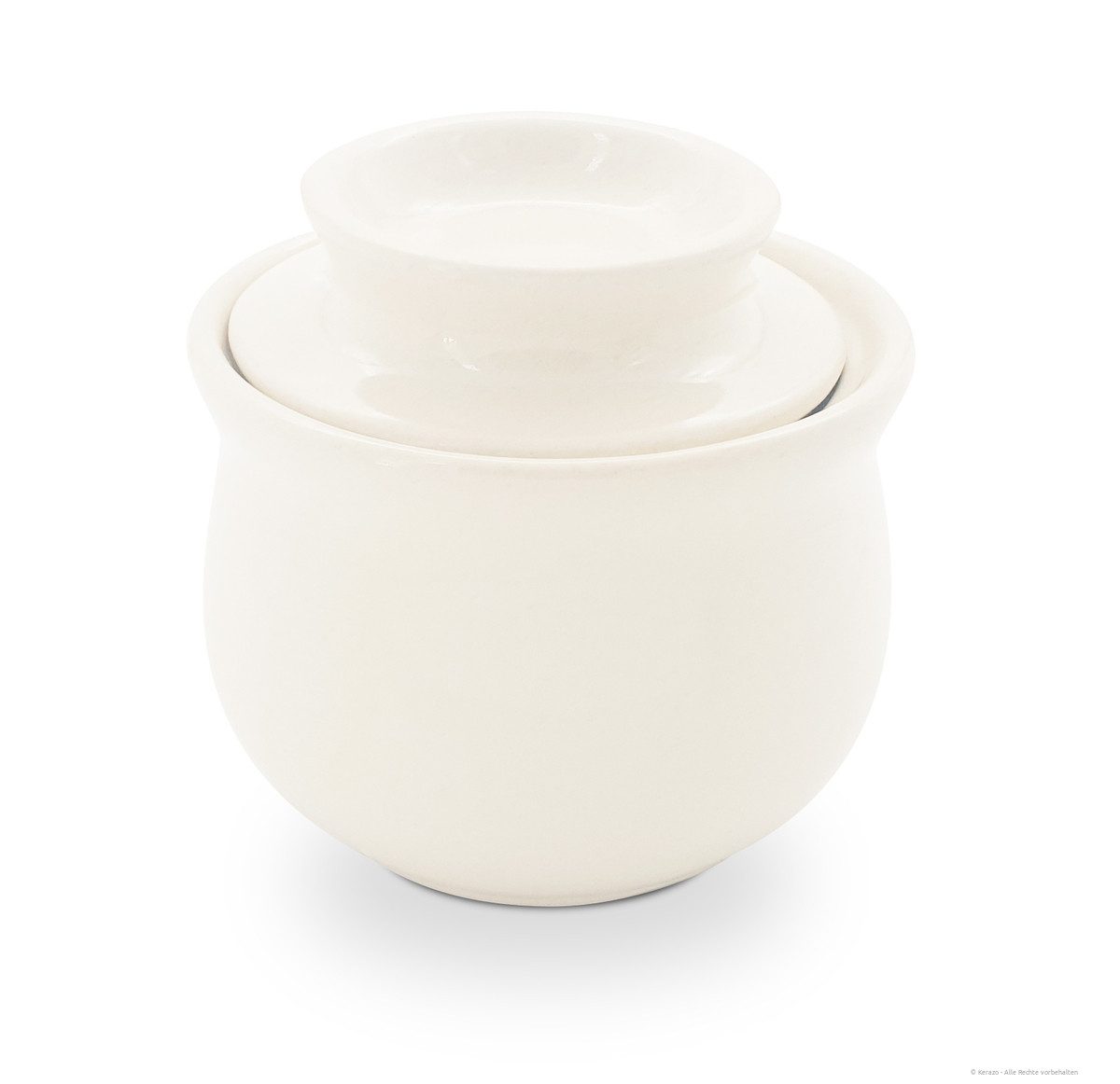 Bunzlauer Keramik Butterdose Bunzlauer Keramik Butterdose mit Wasserkühlung für 175g Butter Creme, Keramik