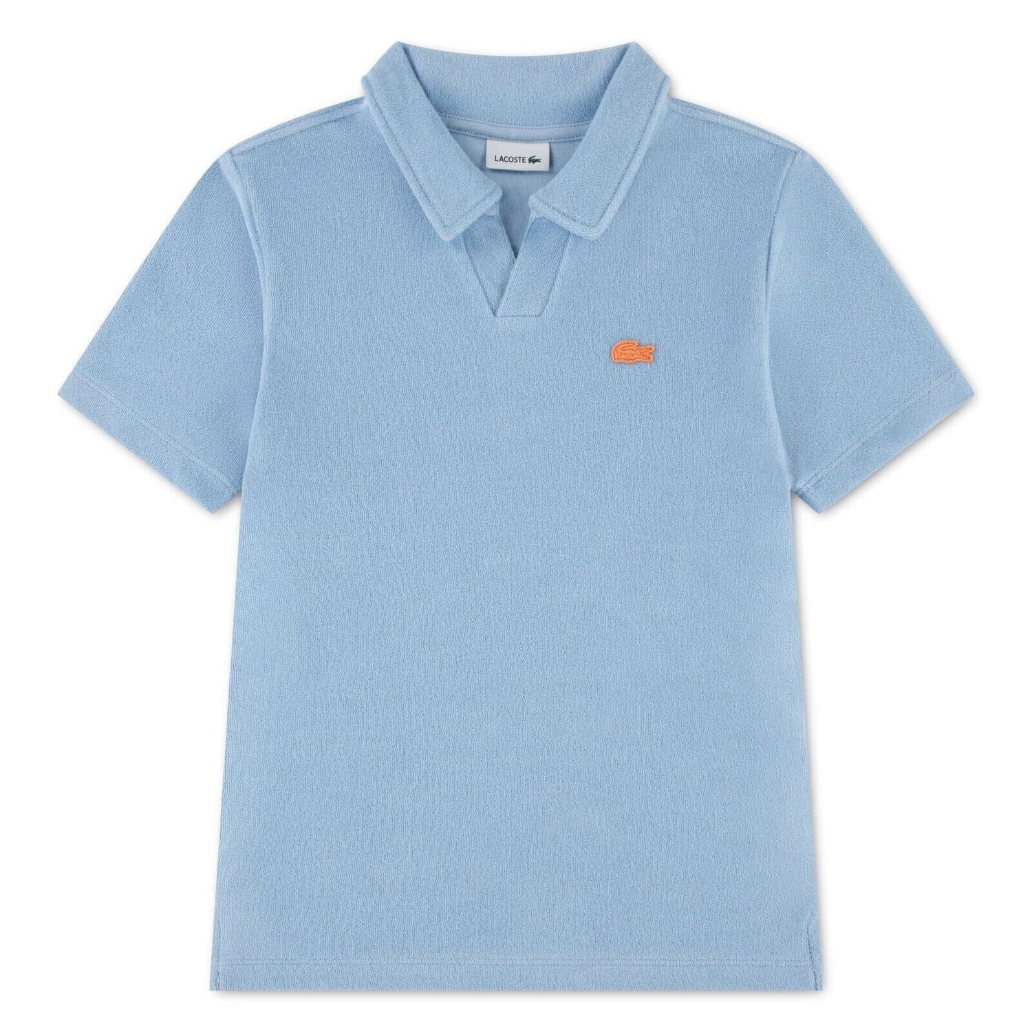 Lacoste Poloshirt Lacoste Kids Terry Polohemd aus Frottee – Hellblau