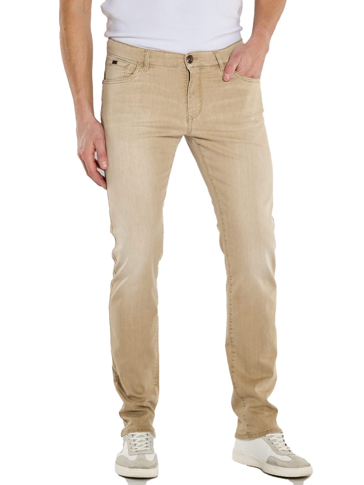 Engbers Stretch-Jeans Herren Super-Stretch Jeans regular, Sand