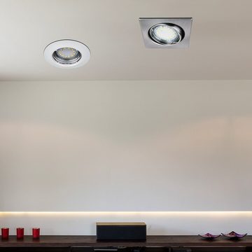 Rabalux LED Deckenspots "Lite" 3-flammig, Metall, weiß, rund, 3W, GU10, warmweiß, 240lm, ø82mm, mit Leuchtmittel wassergeschützt, warmweiß