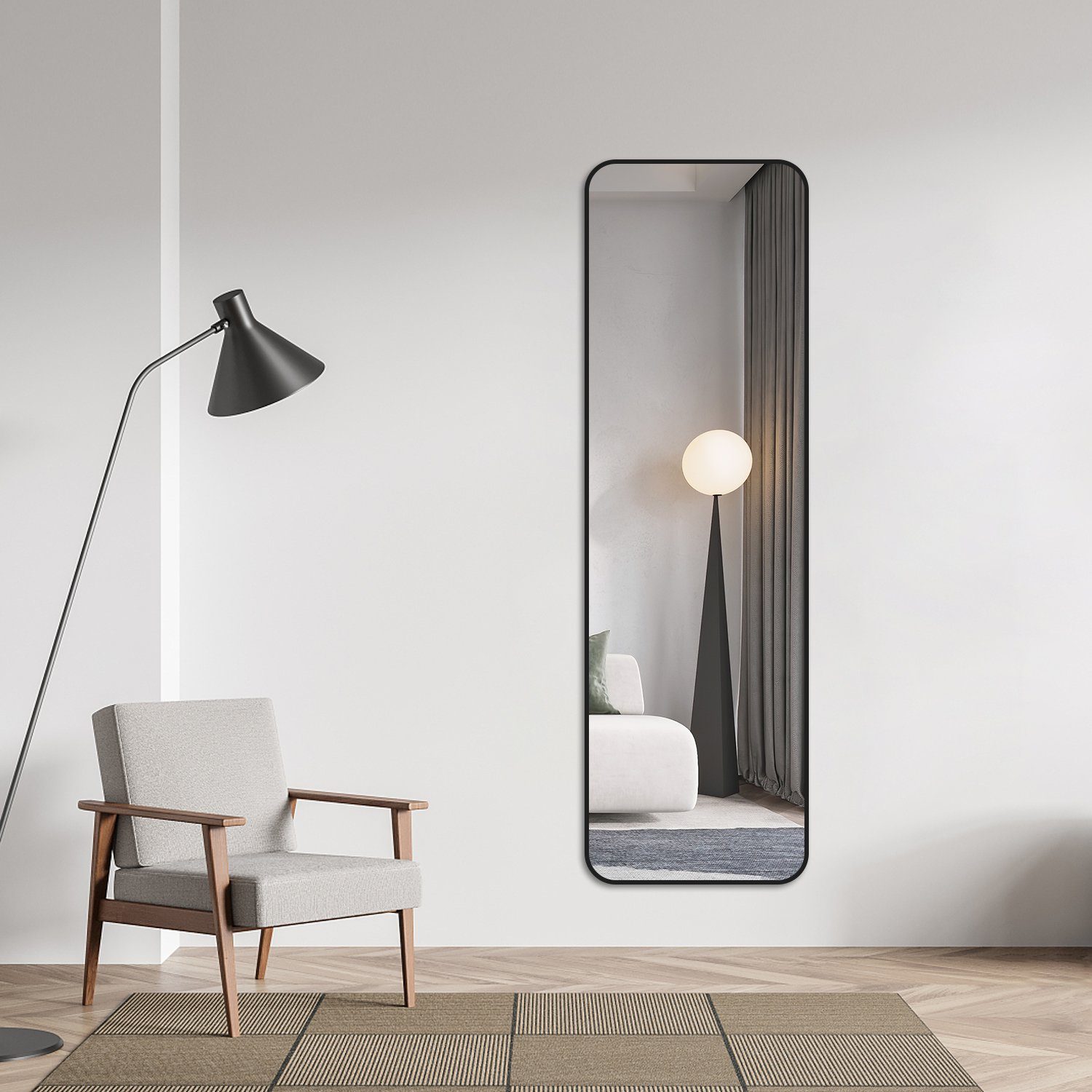Boromal Spiegel groß Schwarz 150x50 160x40 günstig online kaufen
