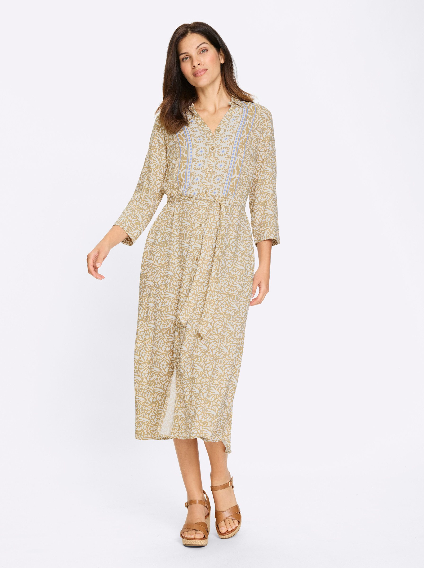 Sieh an! Etuikleid Hemdblusenkleid 3/4-Arm