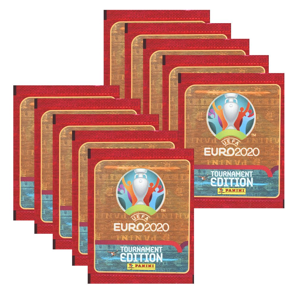 Panini Sammelkarte Euro 2020 Tournament 2021- Sticker -10 Sondertüten(2 Sticker pro Tüte)