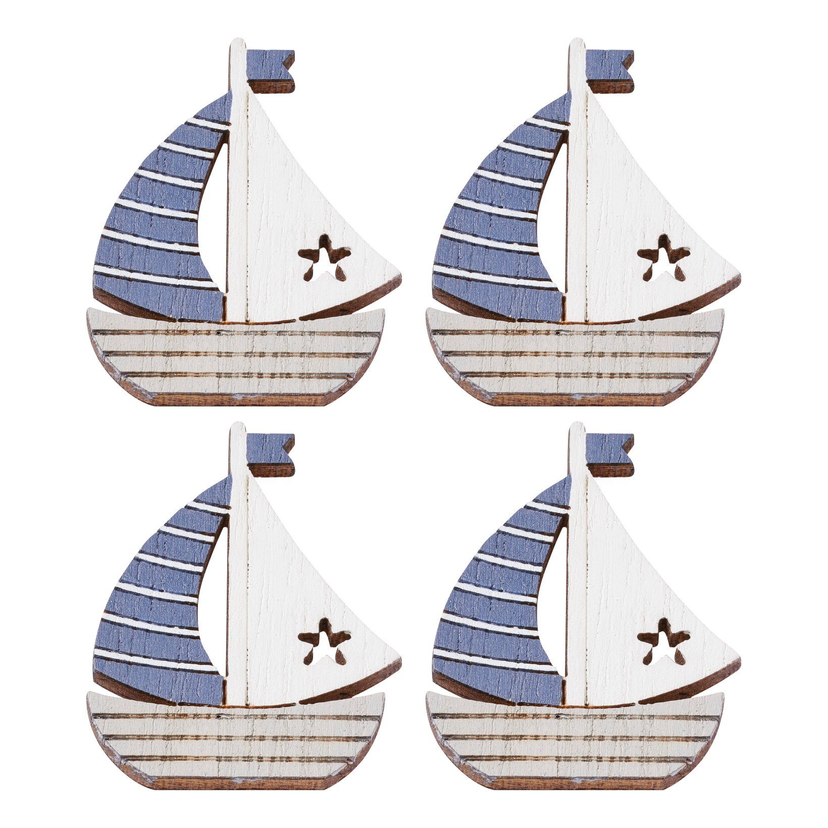 HobbyFun Streudeko Segelboot Juist, 4 Stück