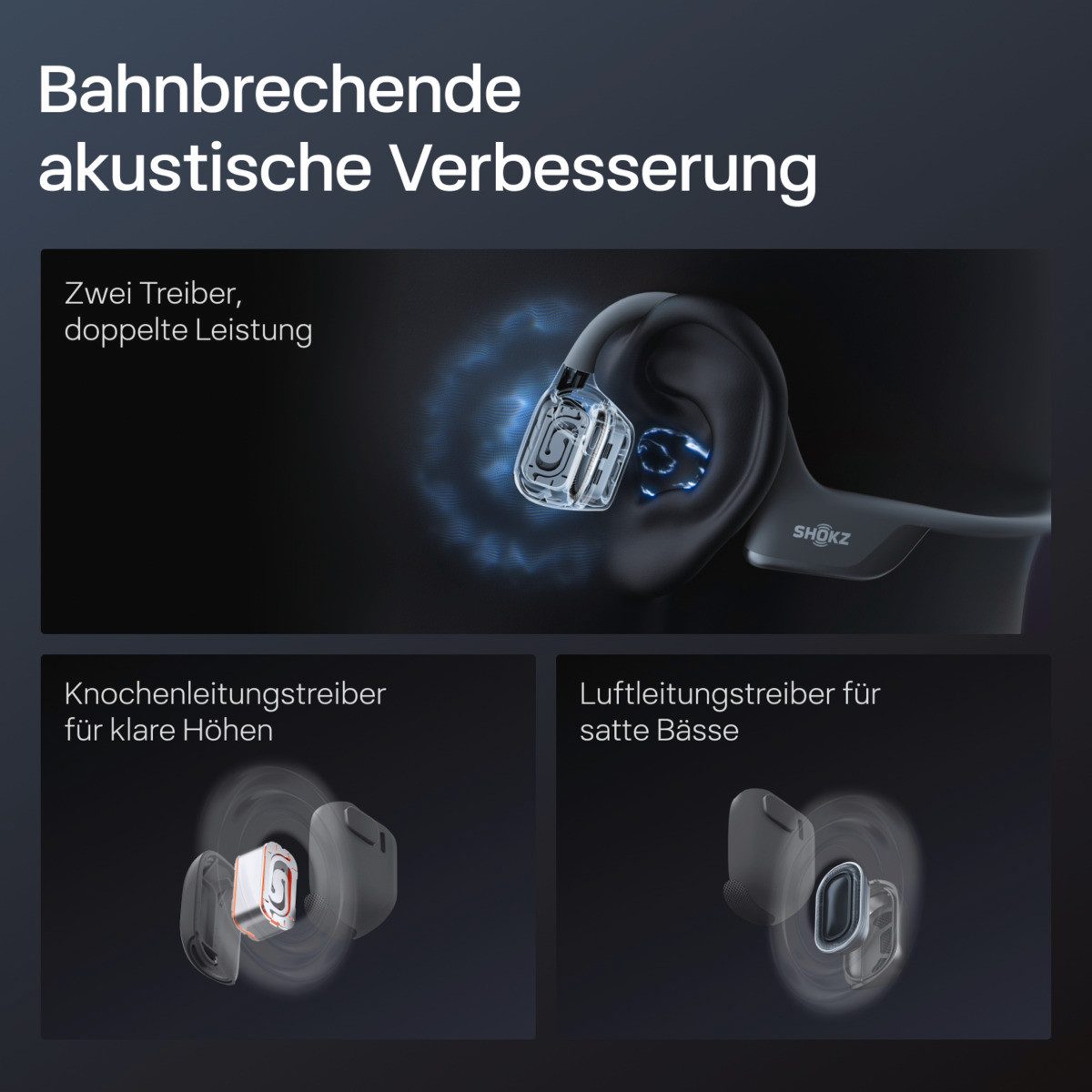 Shokz OpenRun Pro 2 Mini Schwarz Bluetooth-Kopfhörer