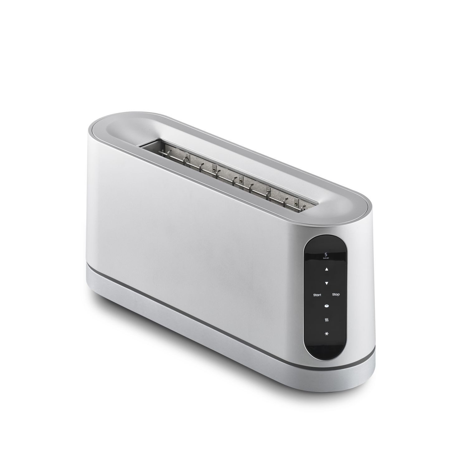 Jacob Jensen Toaster Silberfarben, 1 langer Schlitz, für 2 Scheiben, 850 W