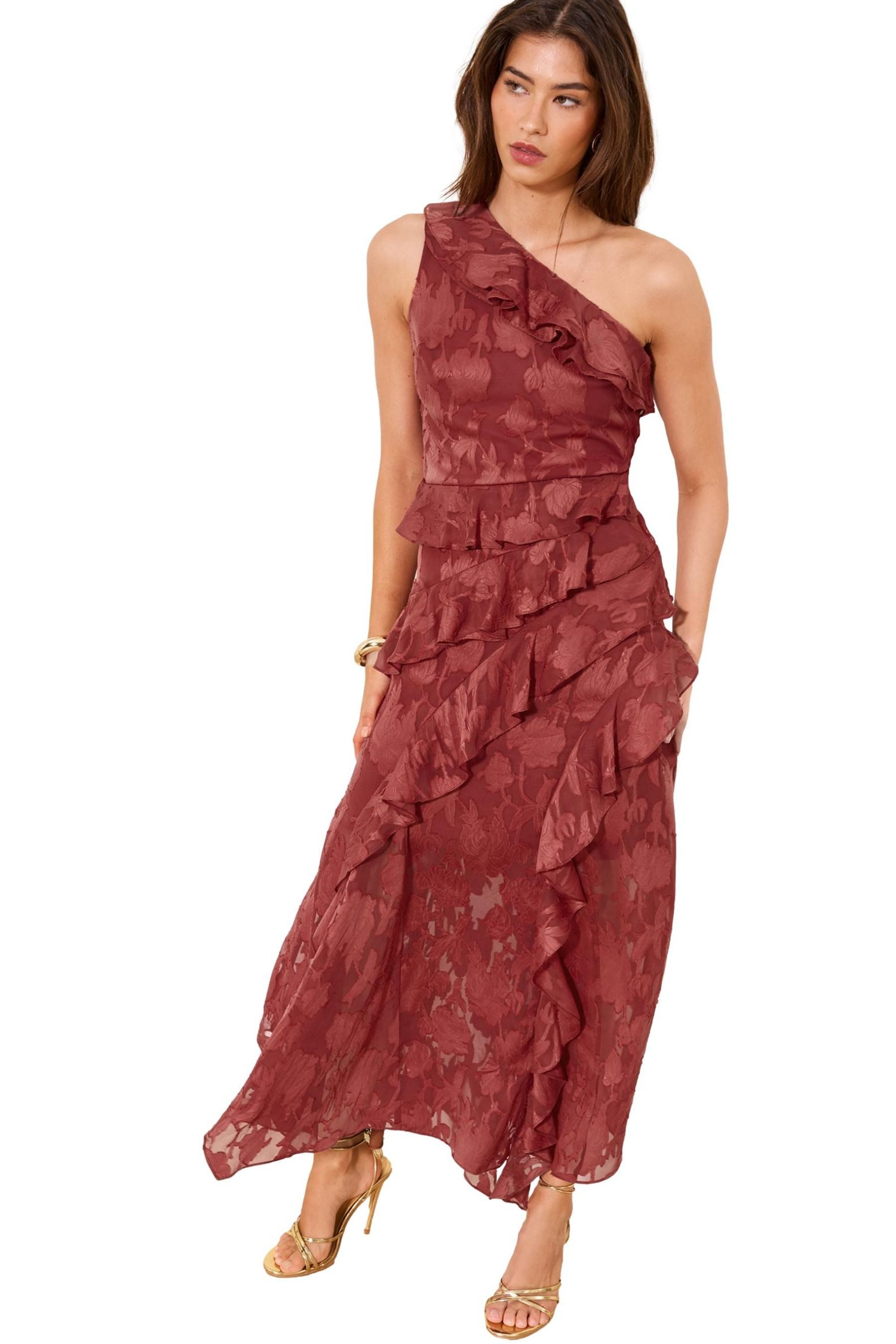 LIPSY Midikleid Lipsy Fit + Flare One-Shoulder-Midikleid Kurzgröße (1-tlg)