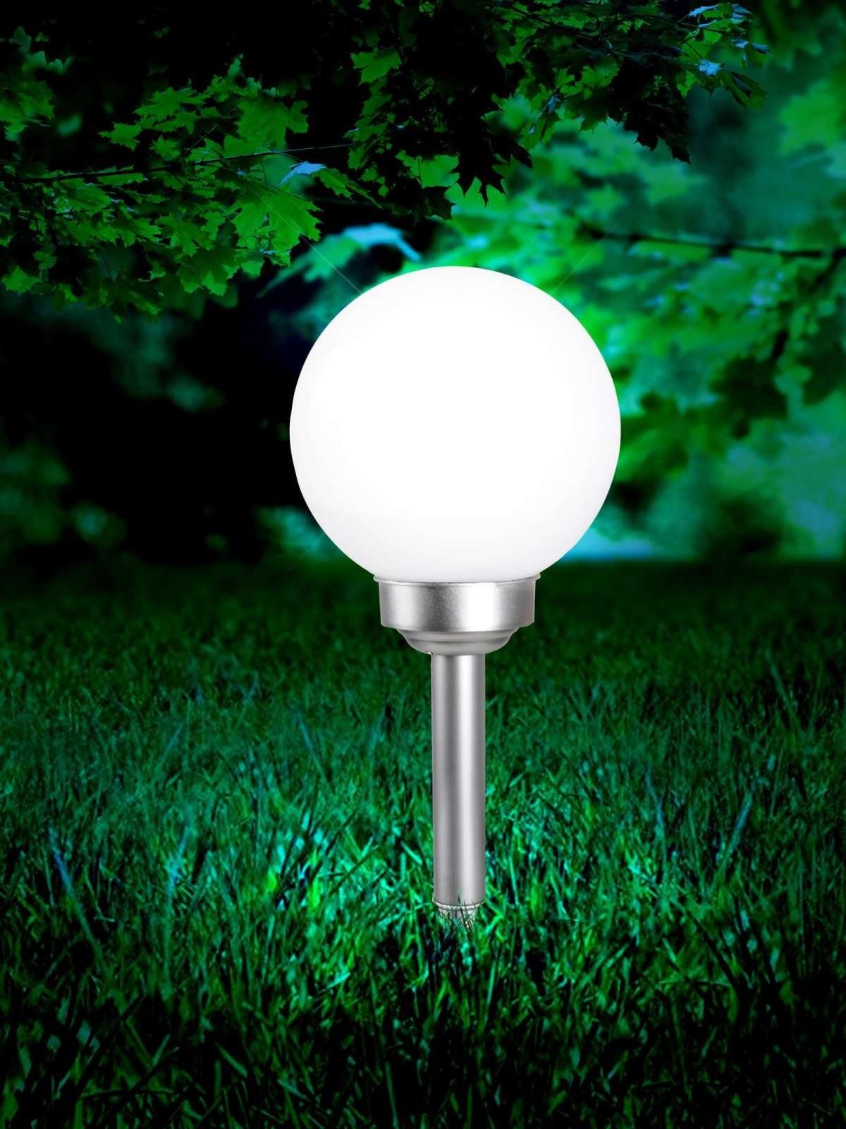 GLOBO LIGHTING LED Solarleuchte Solarleuchte Garten Kugel Erdspieß Solarlampe Außen Leuchte Solar