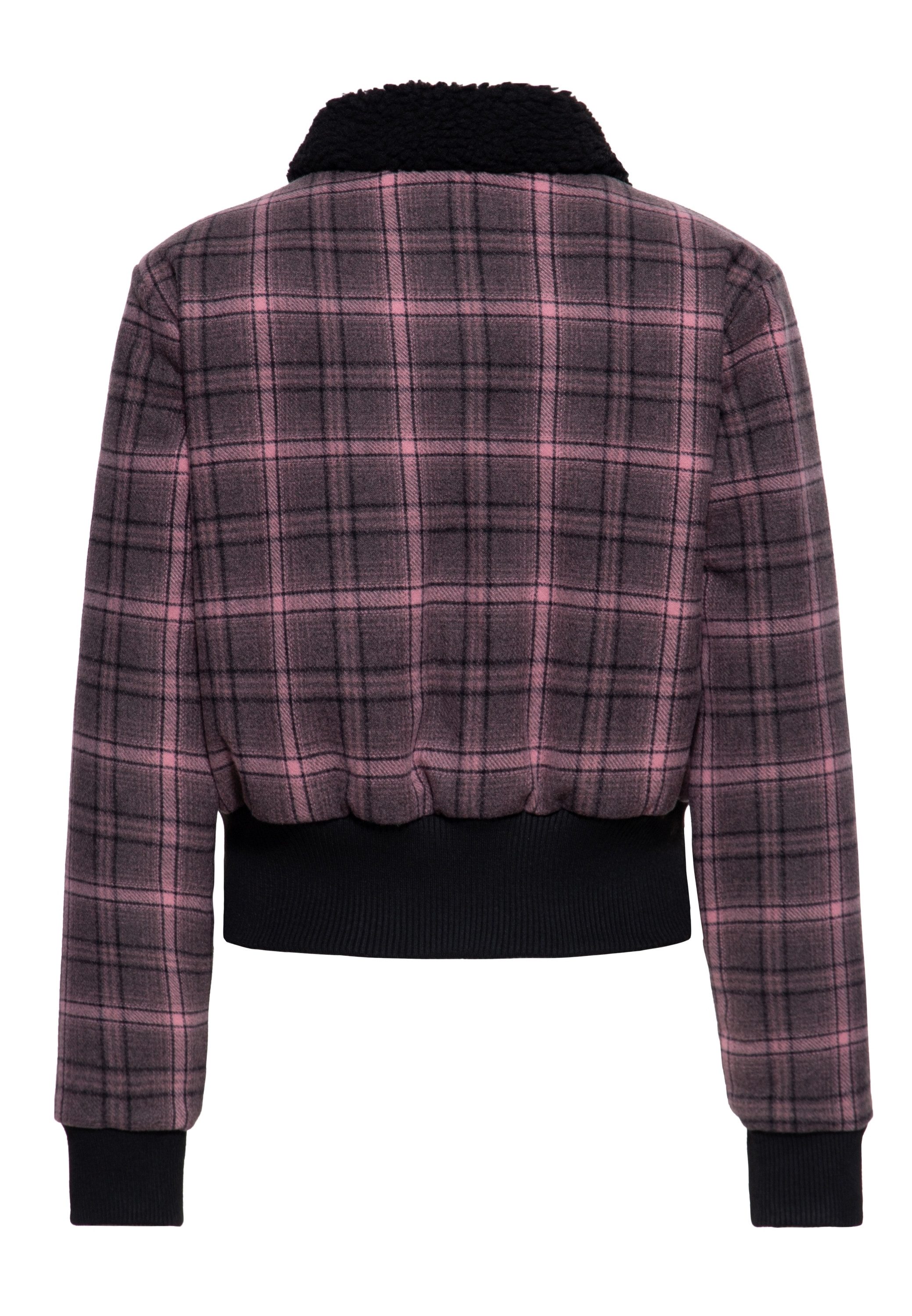 QueenKerosin Winterjacke (1-St) mit Teddy-Kragen