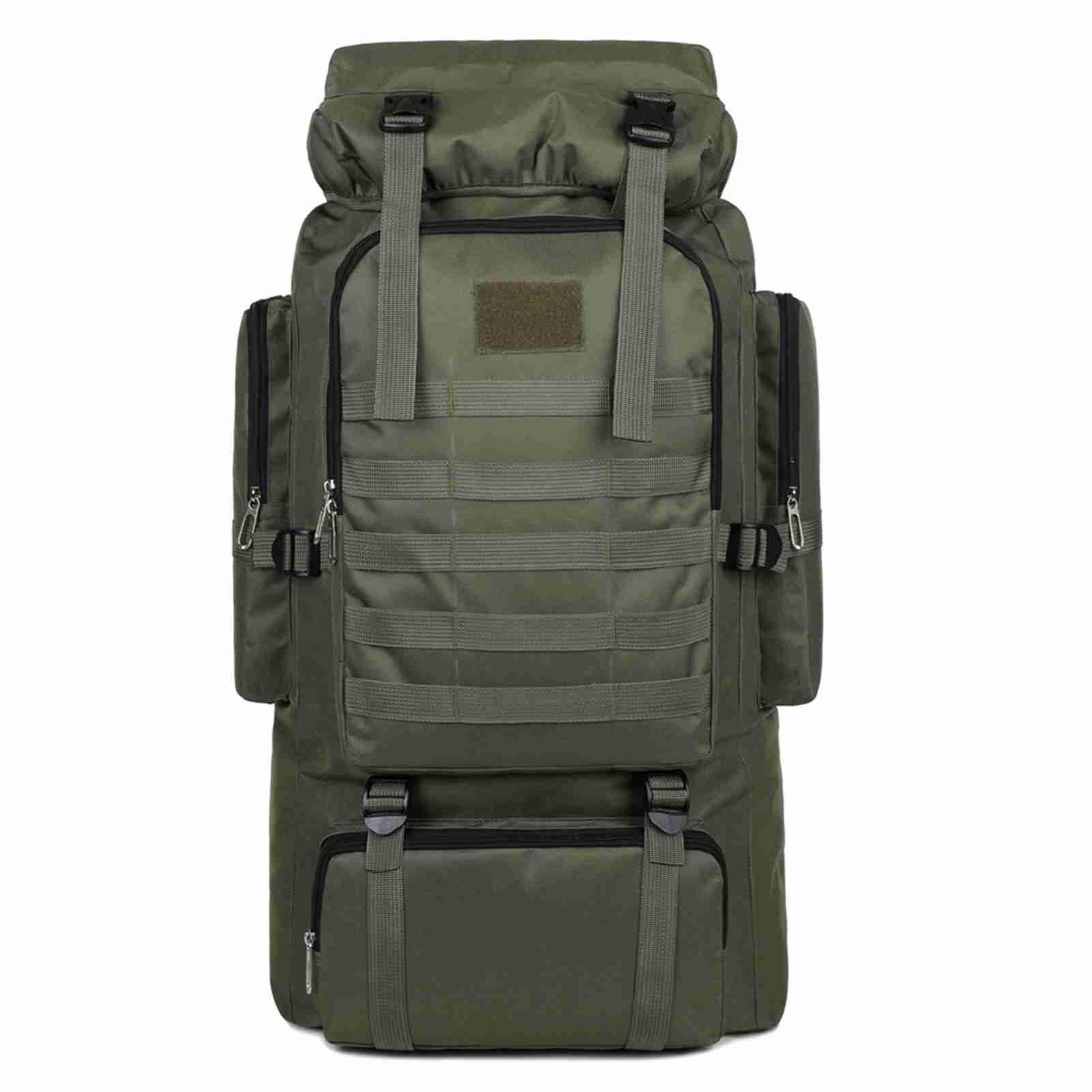 GARRYFIZH Wanderrucksack Camouflage Outdoor-Rucksack aus Canvas mit atmungsaktivem Rücken, Großes Fassungsvermögen, atmungsaktiv, verstellbare Gurte