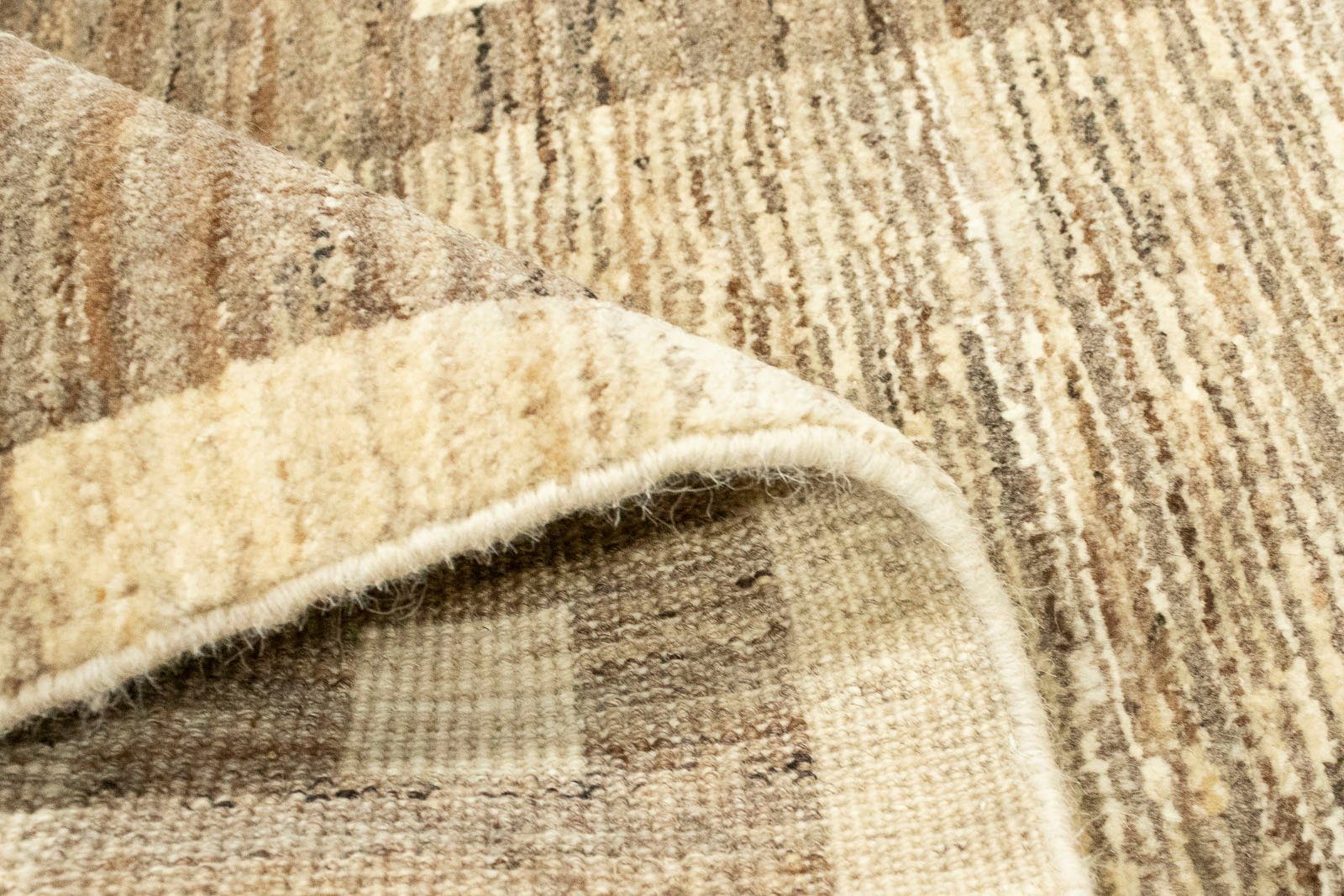 Wollteppich Gabbeh Teppich handgeknüpft mm, morgenland, Höhe: rechteckig, naturweiß, handgeknüpft 18