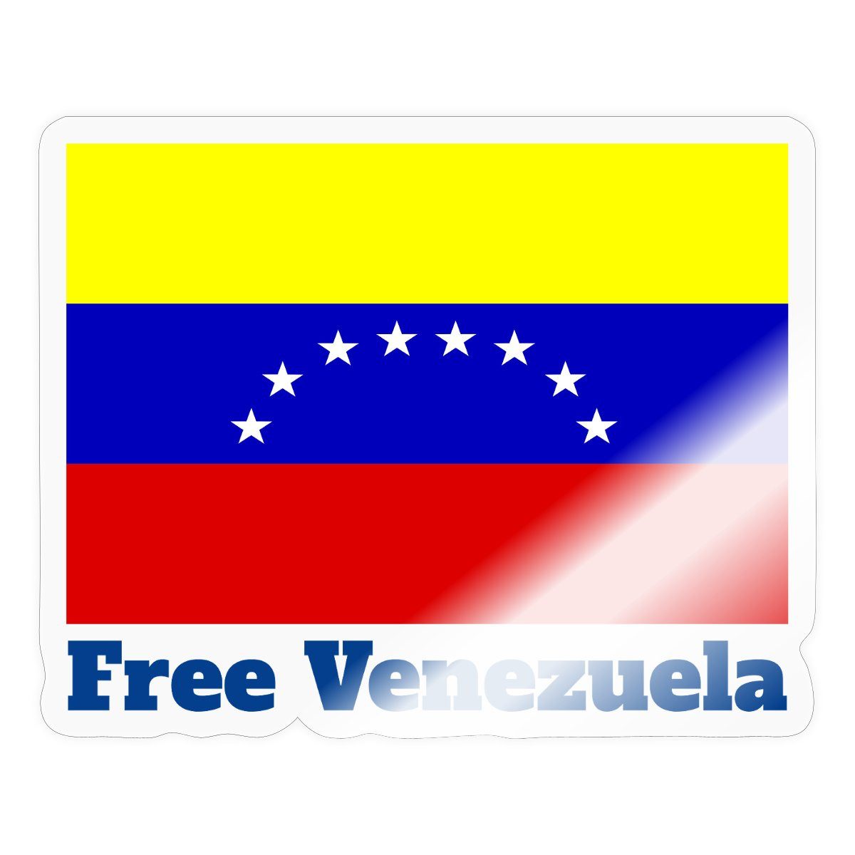 Spreadshirt Aufkleber Venezuela Flagge Free Venezuela Sticker Aufkleber