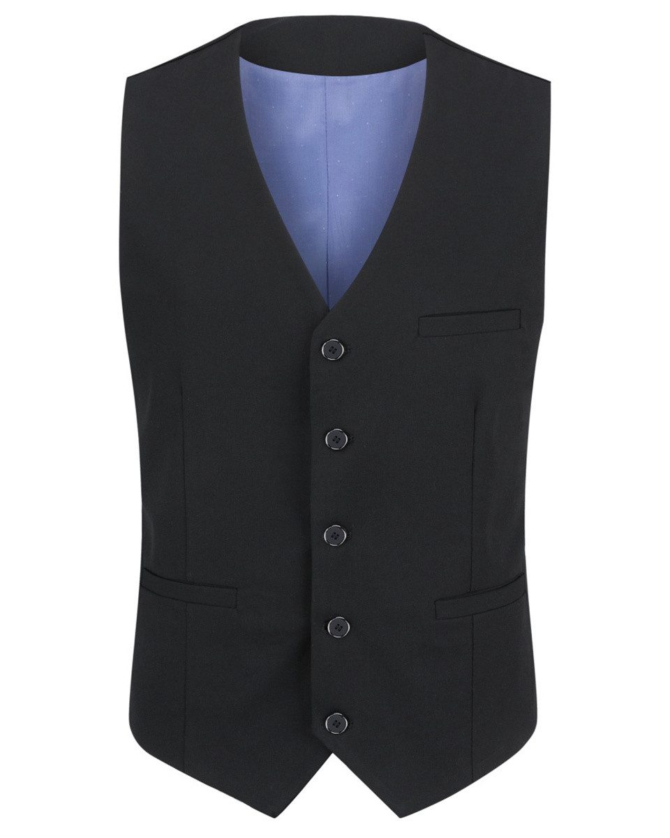 Allthemen Anzugweste Slim Fit Hochzeitsweste mit kontrastfarbenem Futter günstig online kaufen