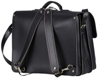 Ruitertassen Aktentasche Classic Satchel, 42 cm Lehrertasche mit 3 Fächern, auch als Rucksack zu tragen, Leder